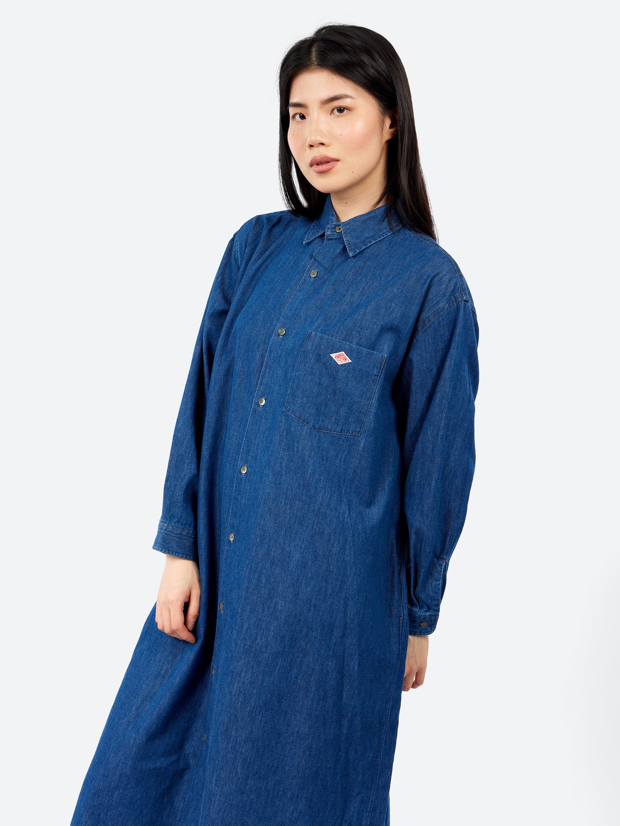 Denim Dungaree Classic Collar Dress