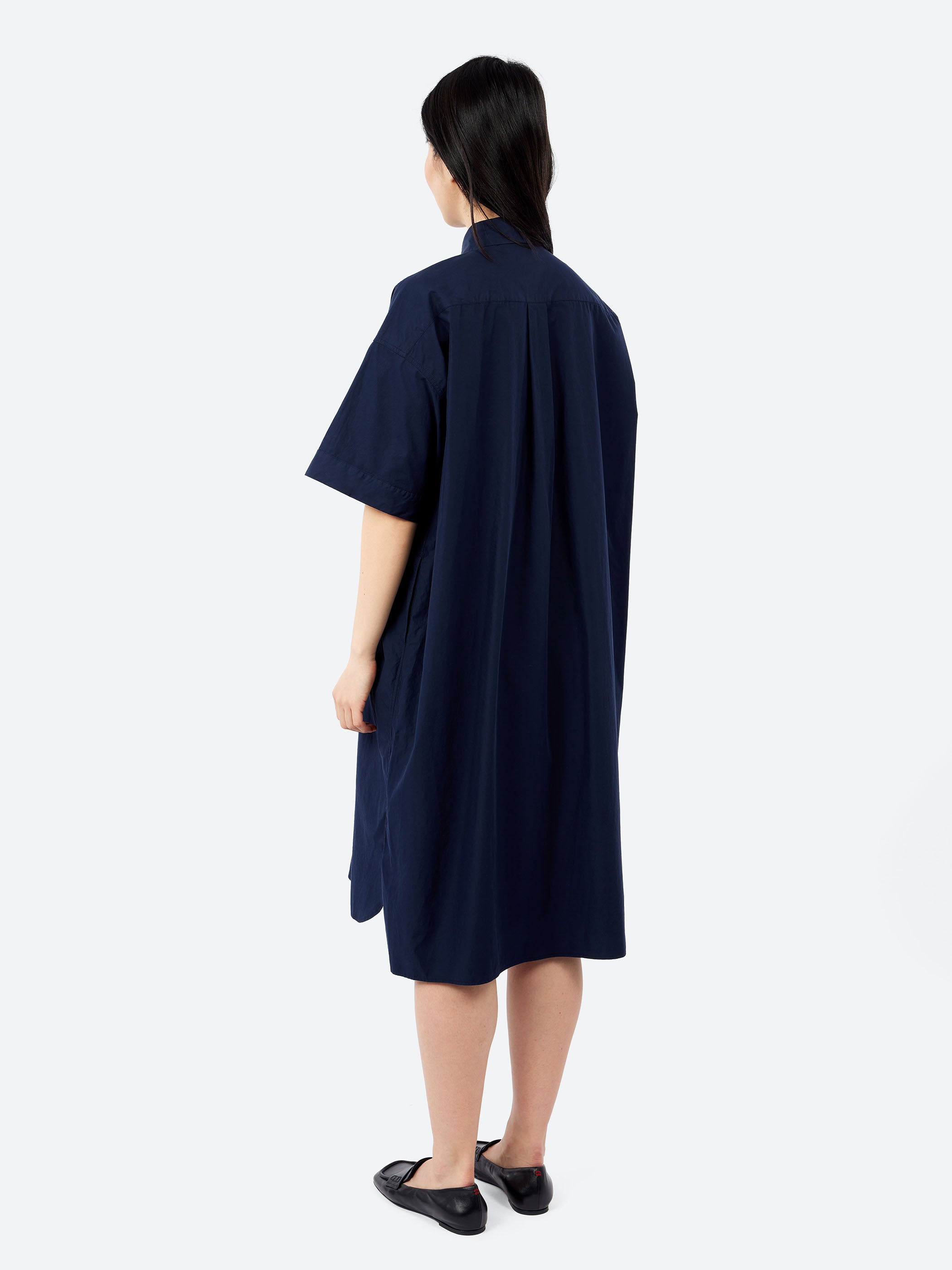 Cotton Poplin Pullover Shirt Dress