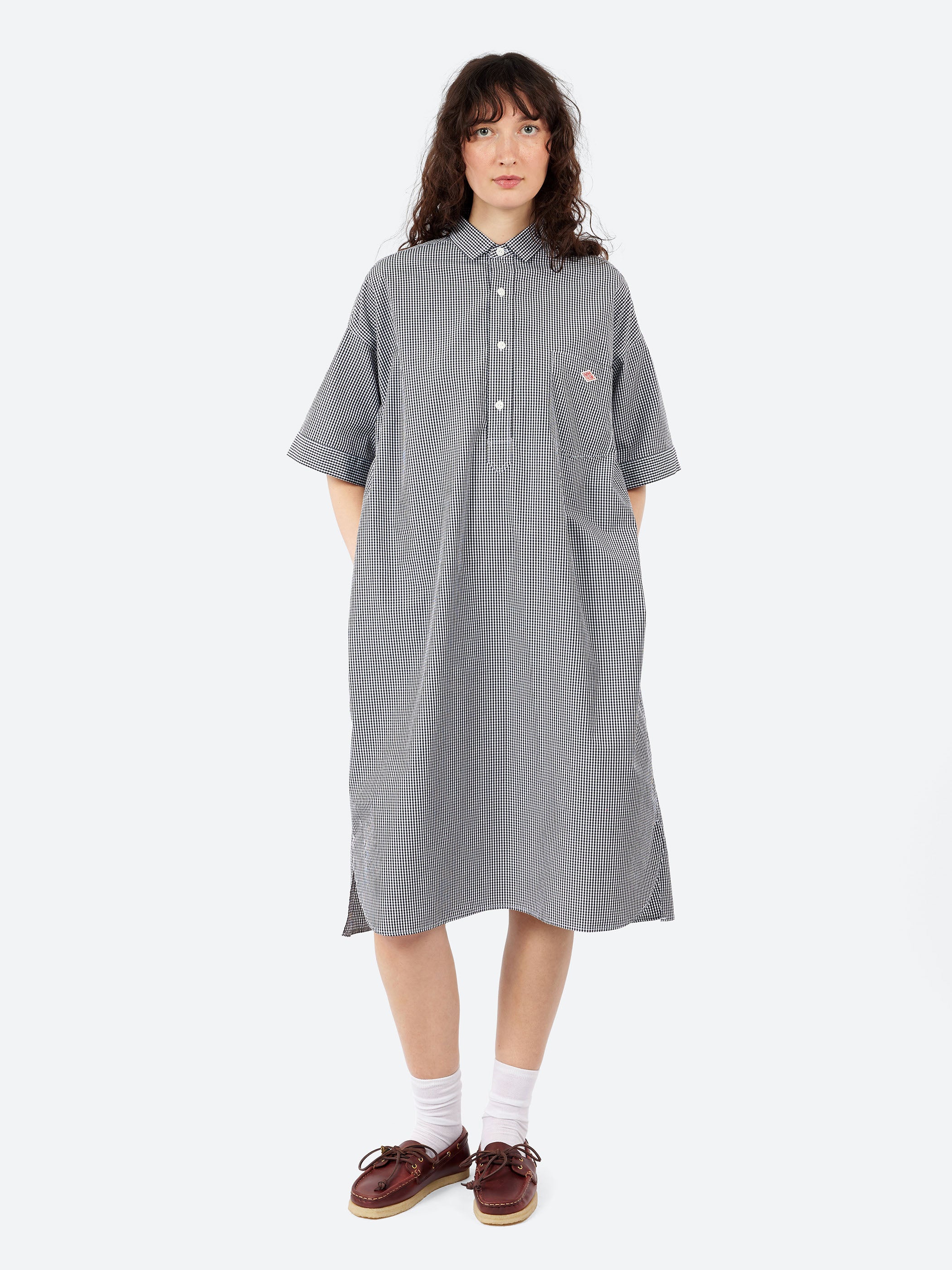 Cotton Poplin Pullover Shirt Dress