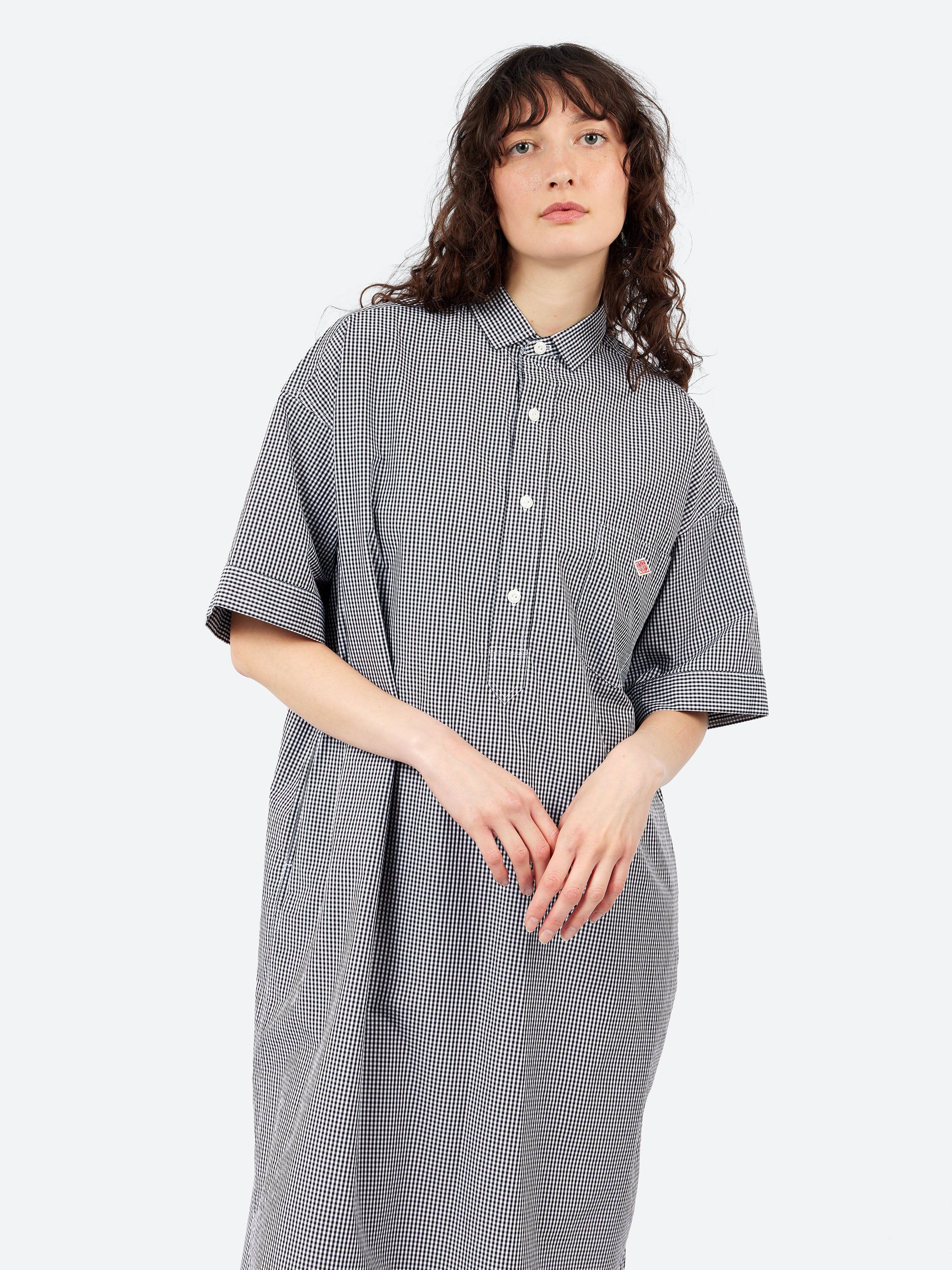 Cotton Poplin Pullover Shirt Dress