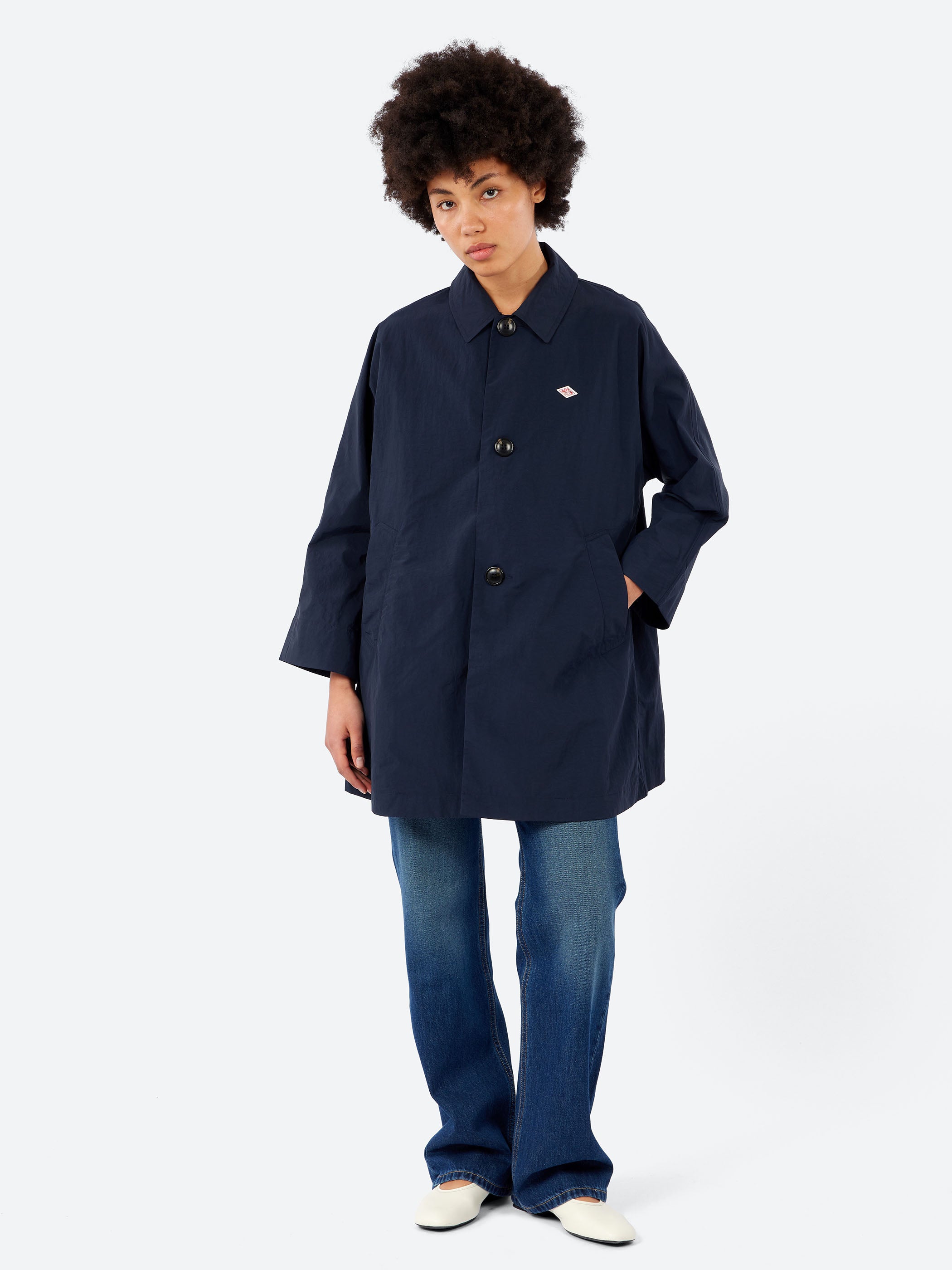 Nylon Tussar Dolman Sleeve Coat