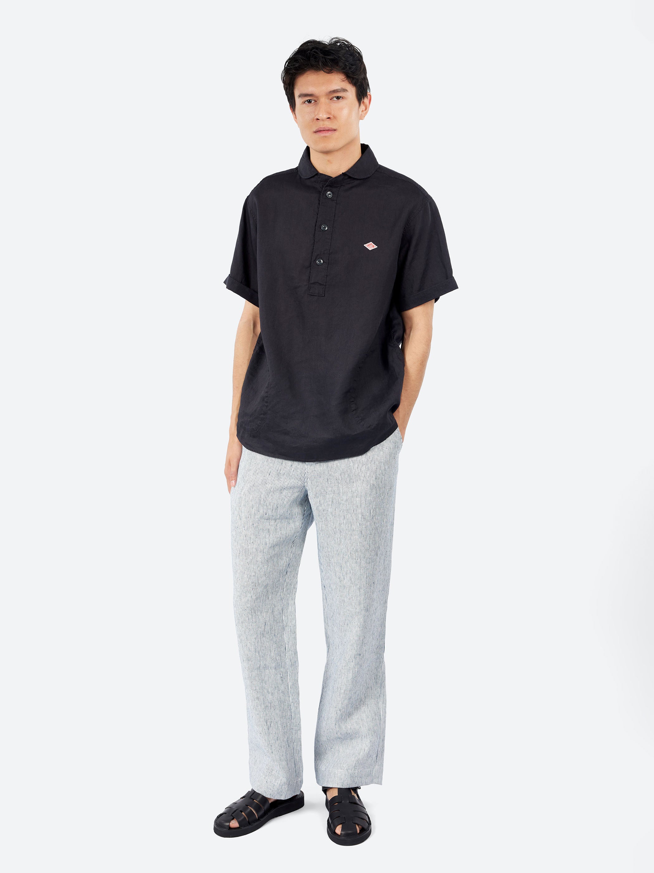 Round Collar Pullover Shirt