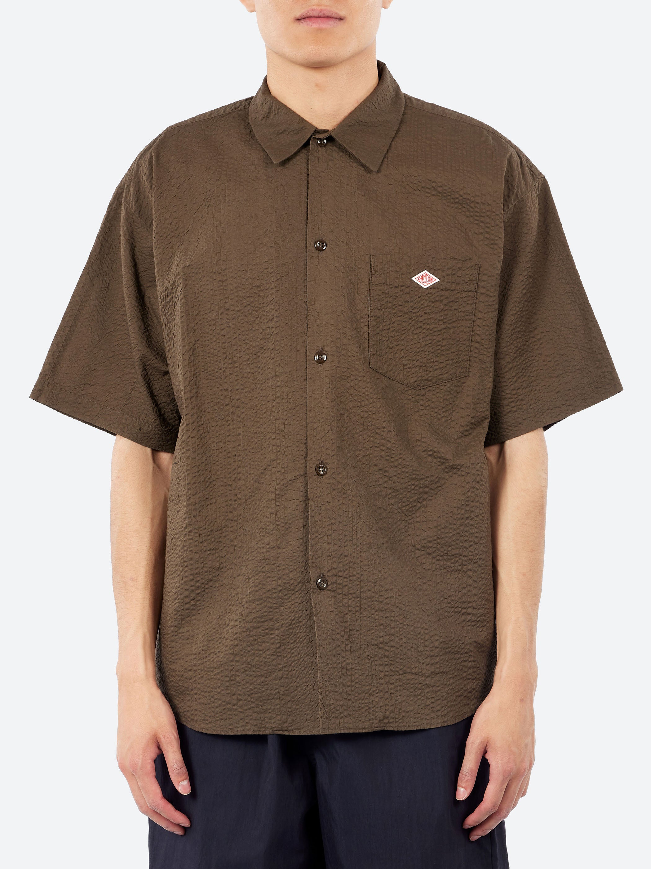 Seersucker Short Sleeve Work Shirt