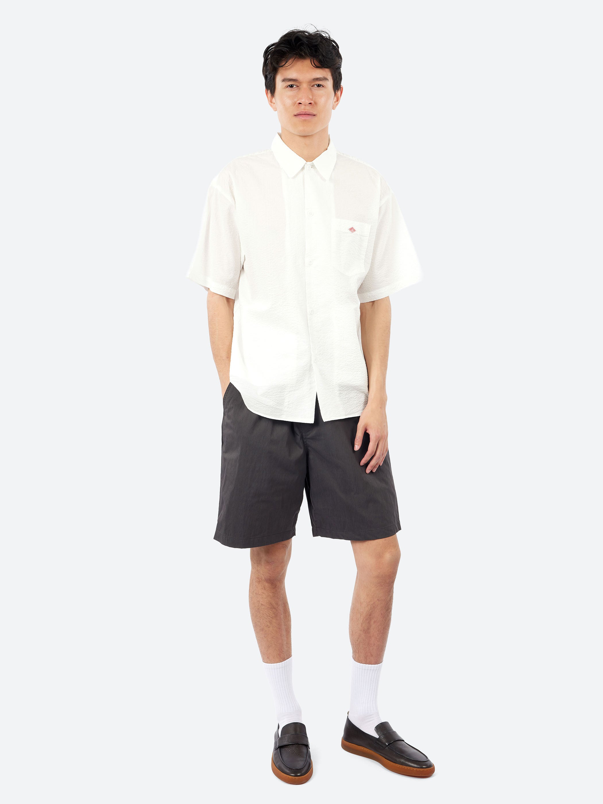 Seersucker Short Sleeve Work Shirt