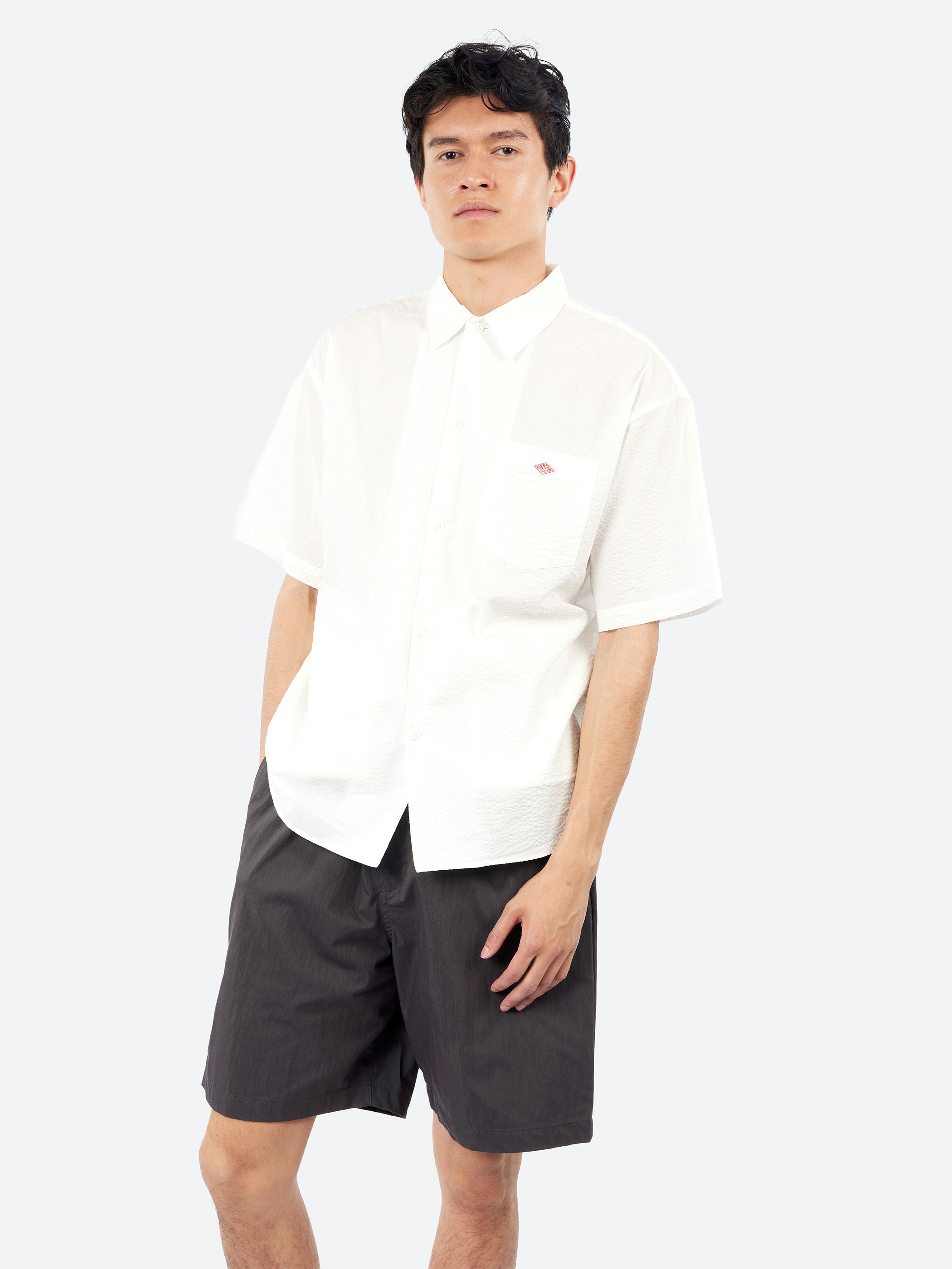 Seersucker Short Sleeve Work Shirt