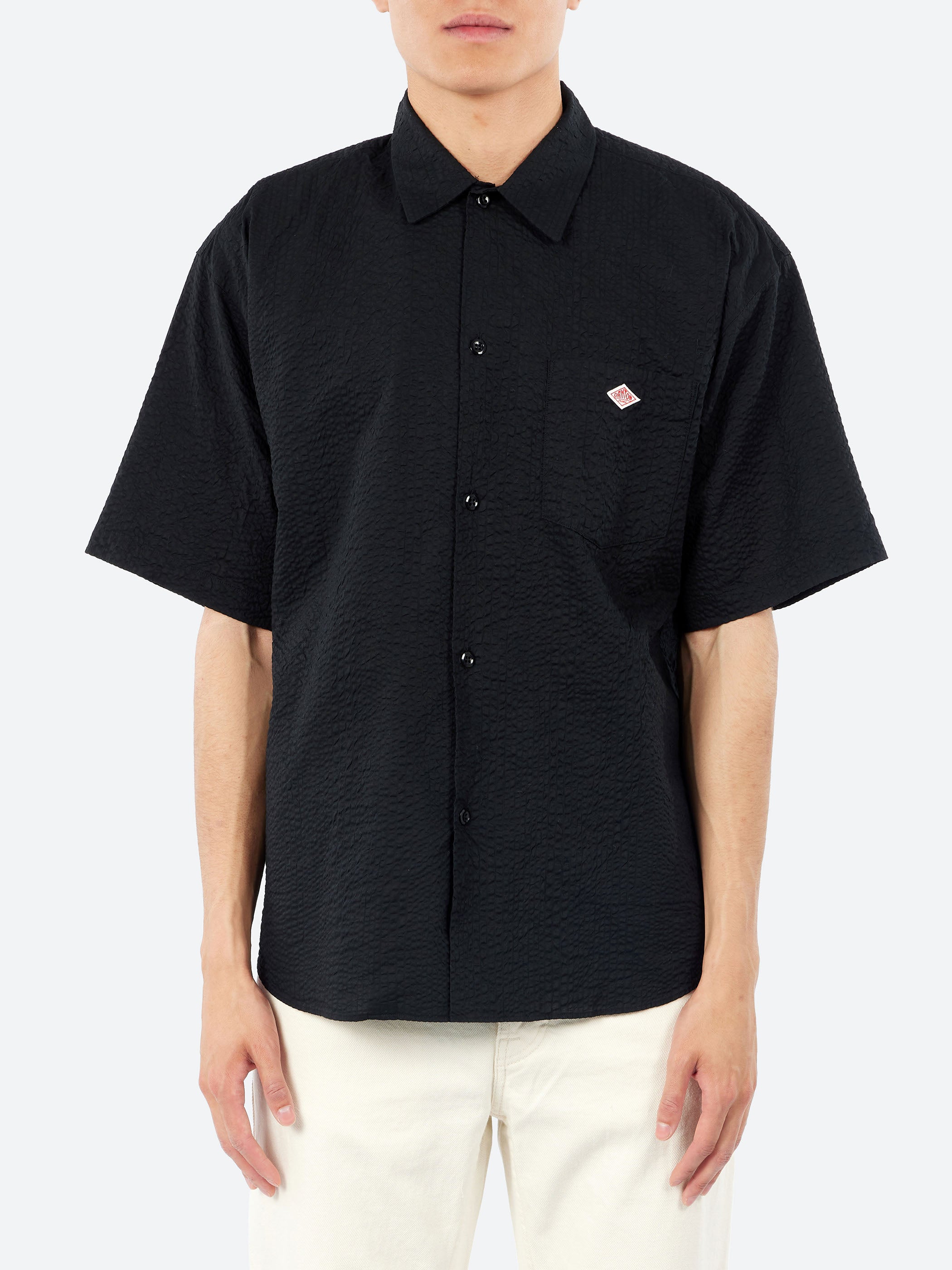 Seersucker Short Sleeve Work Shirt
