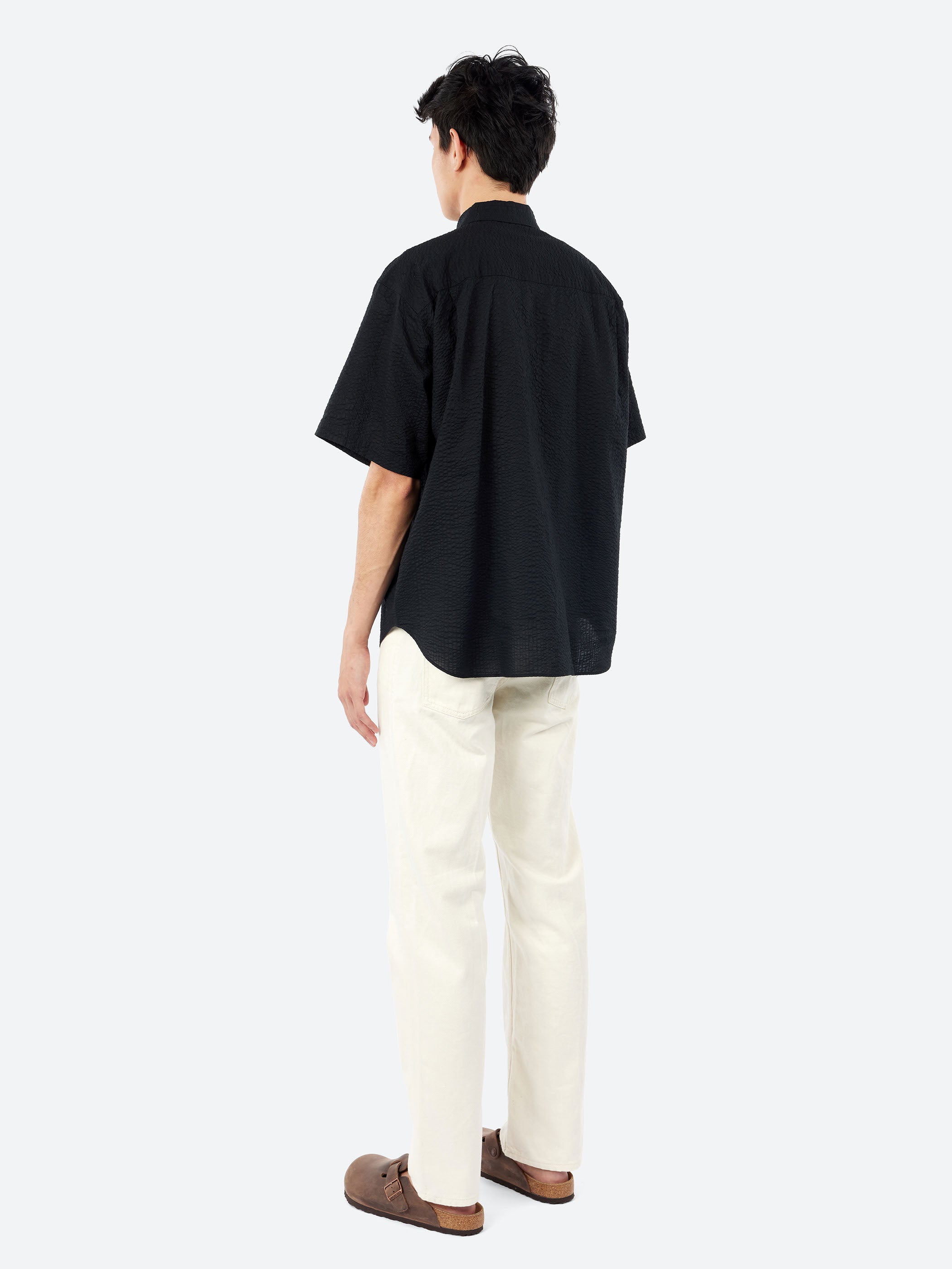 Seersucker Short Sleeve Work Shirt
