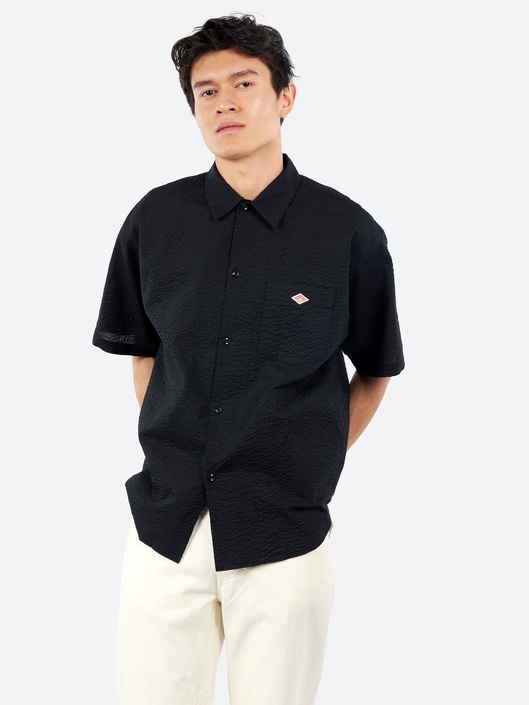 Seersucker Short Sleeve Work Shirt