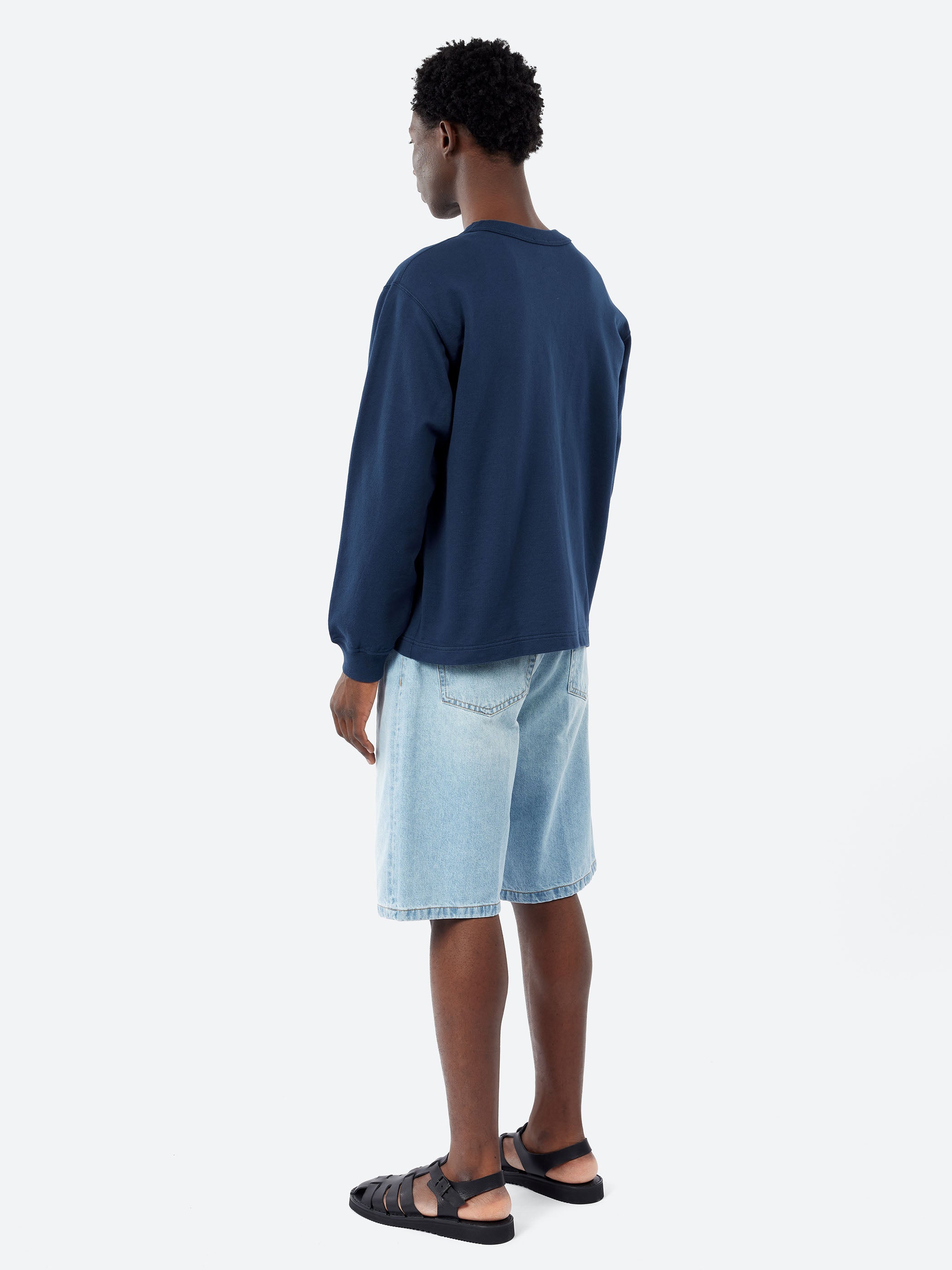 Cotton Terry V-Neck Cardigan