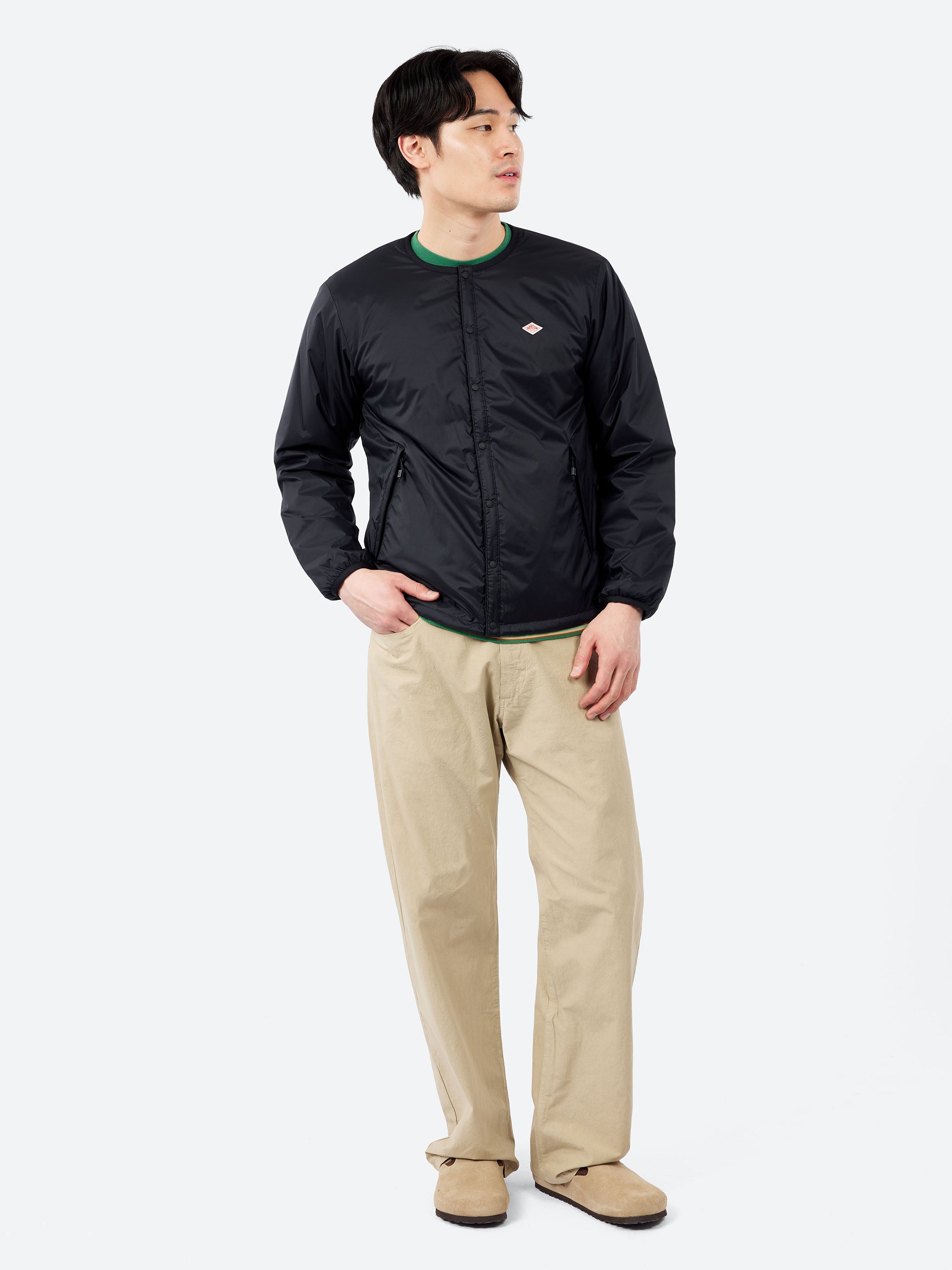 Danton - Men's Insulation Collarless Jacket in Black – gravitypope