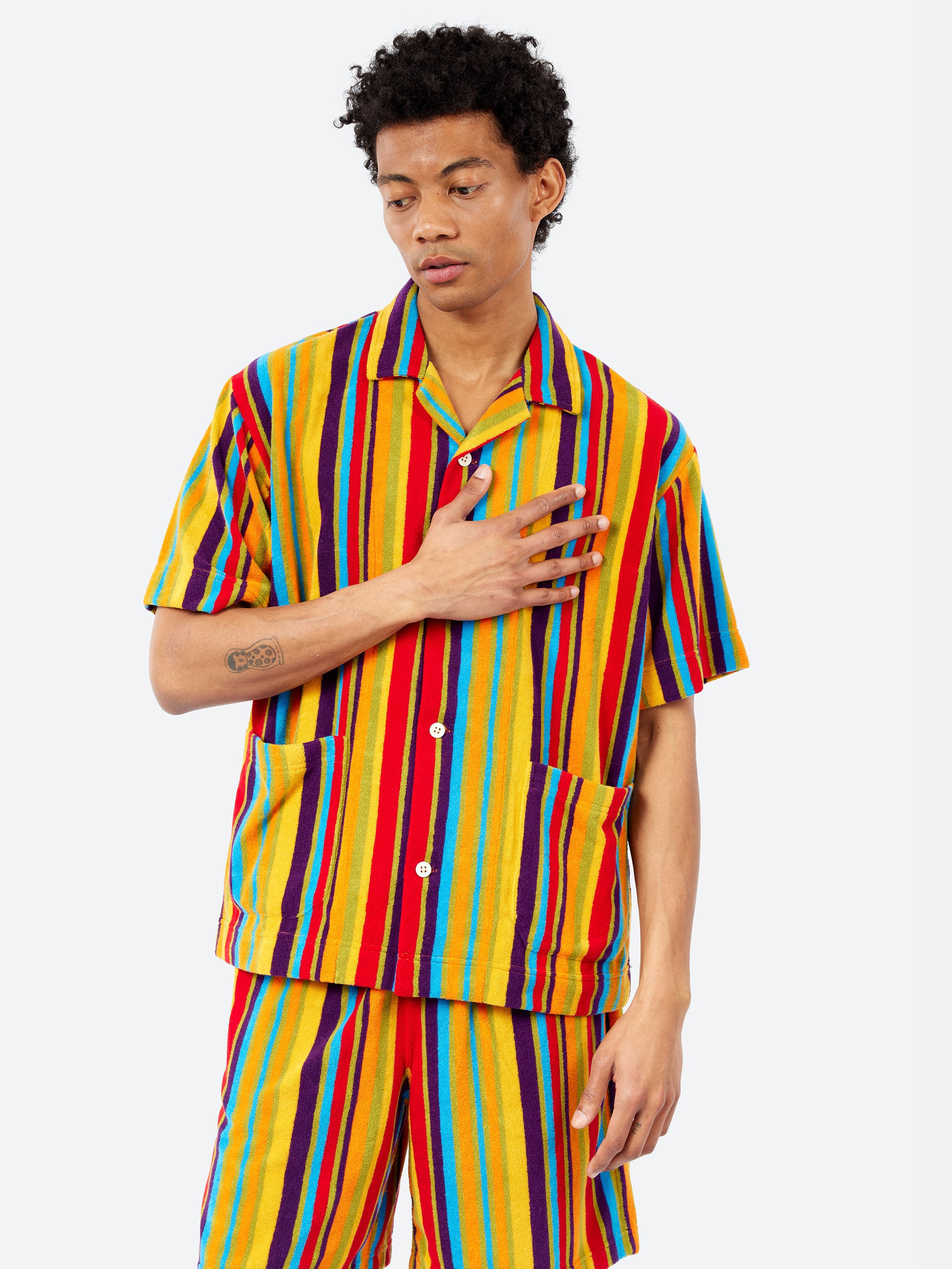 BEAMS PLUS - Knit Tee Jacquard in Fishing – gravitypope