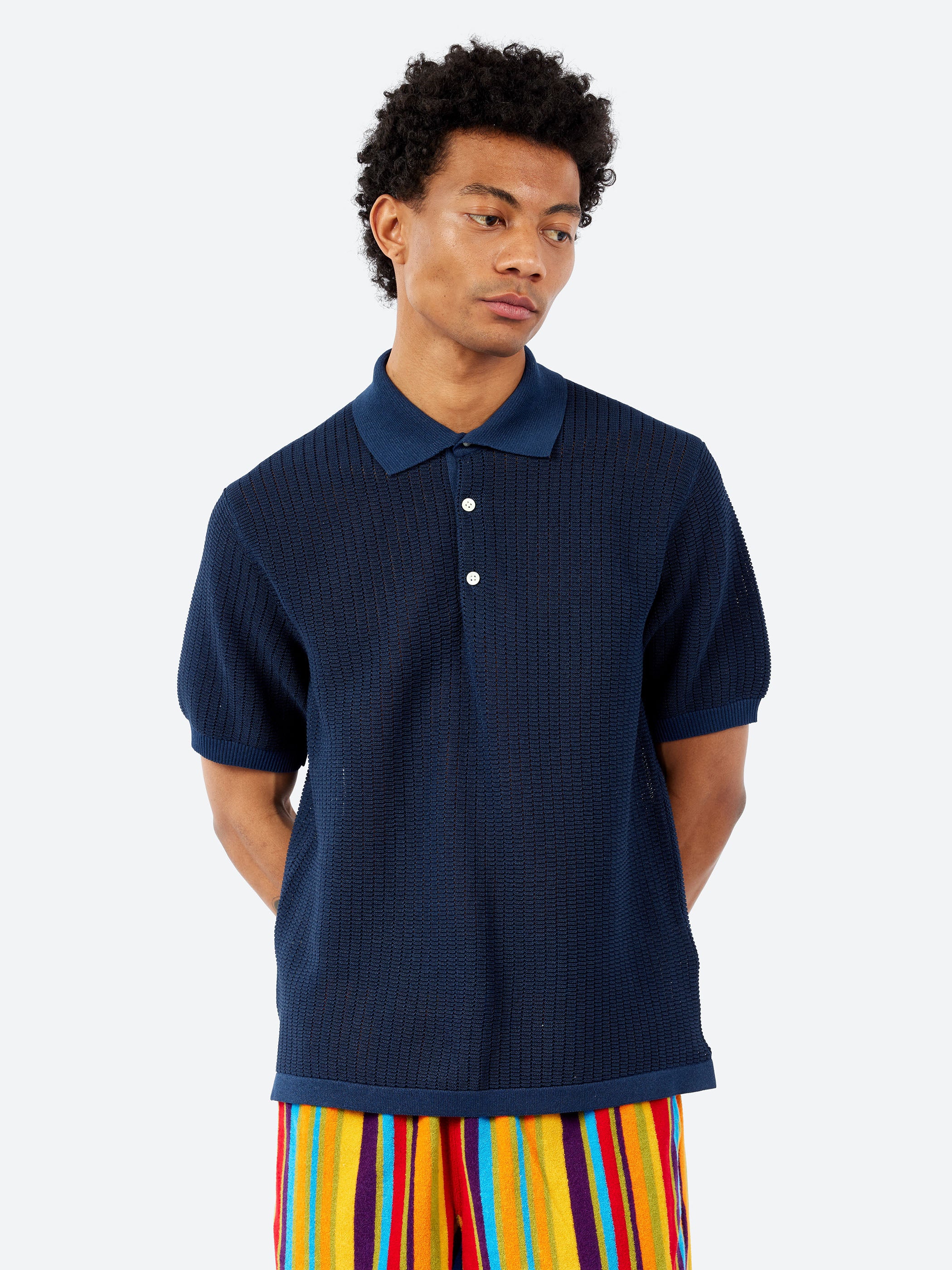 トップス polo shirt / BEAMS BEAMS PLUS - Knit Polo Shirt in Off White – gravitypope