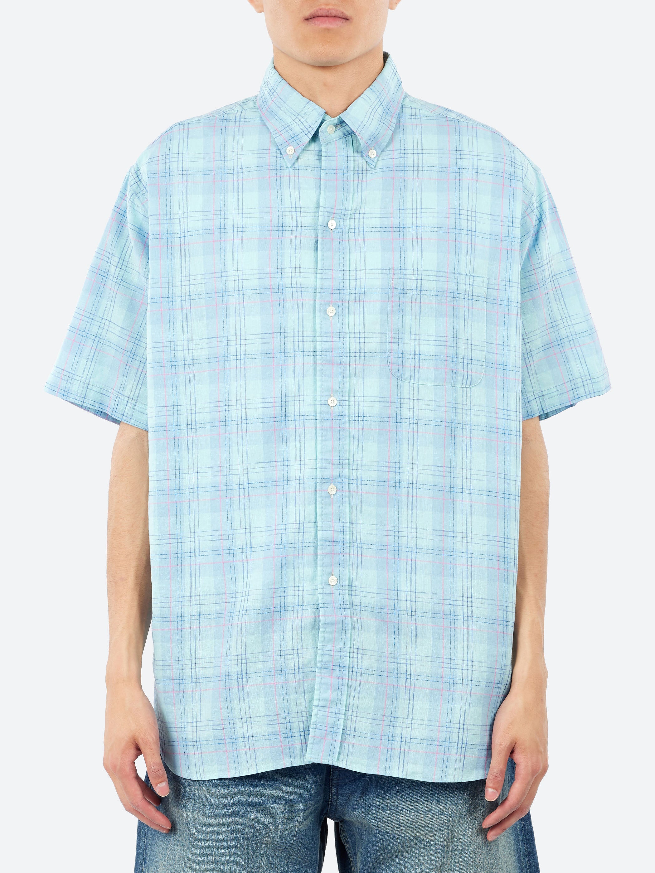 BD Classic-Fit Cotton Linen Ikat Shirt