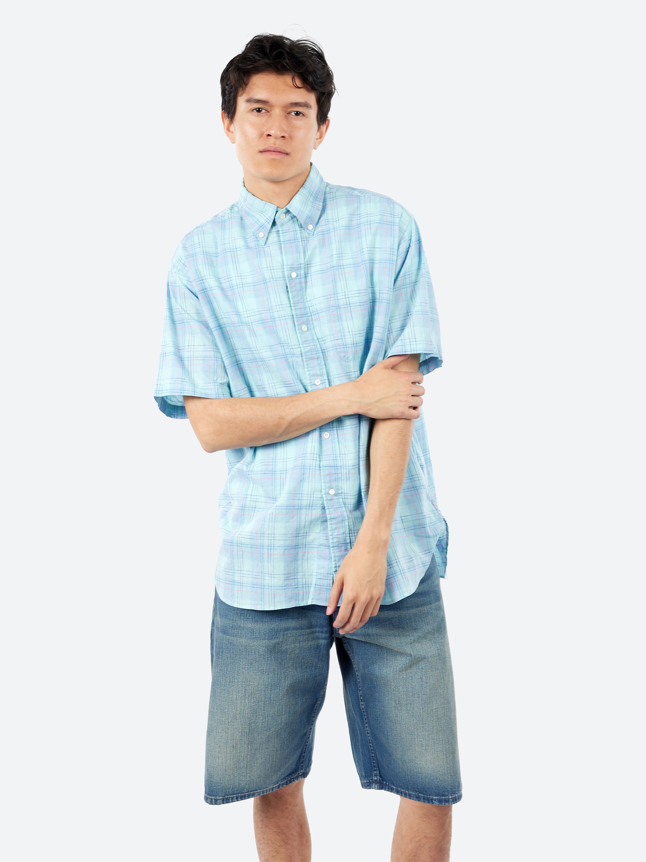 BD Classic-Fit Cotton Linen Ikat Shirt