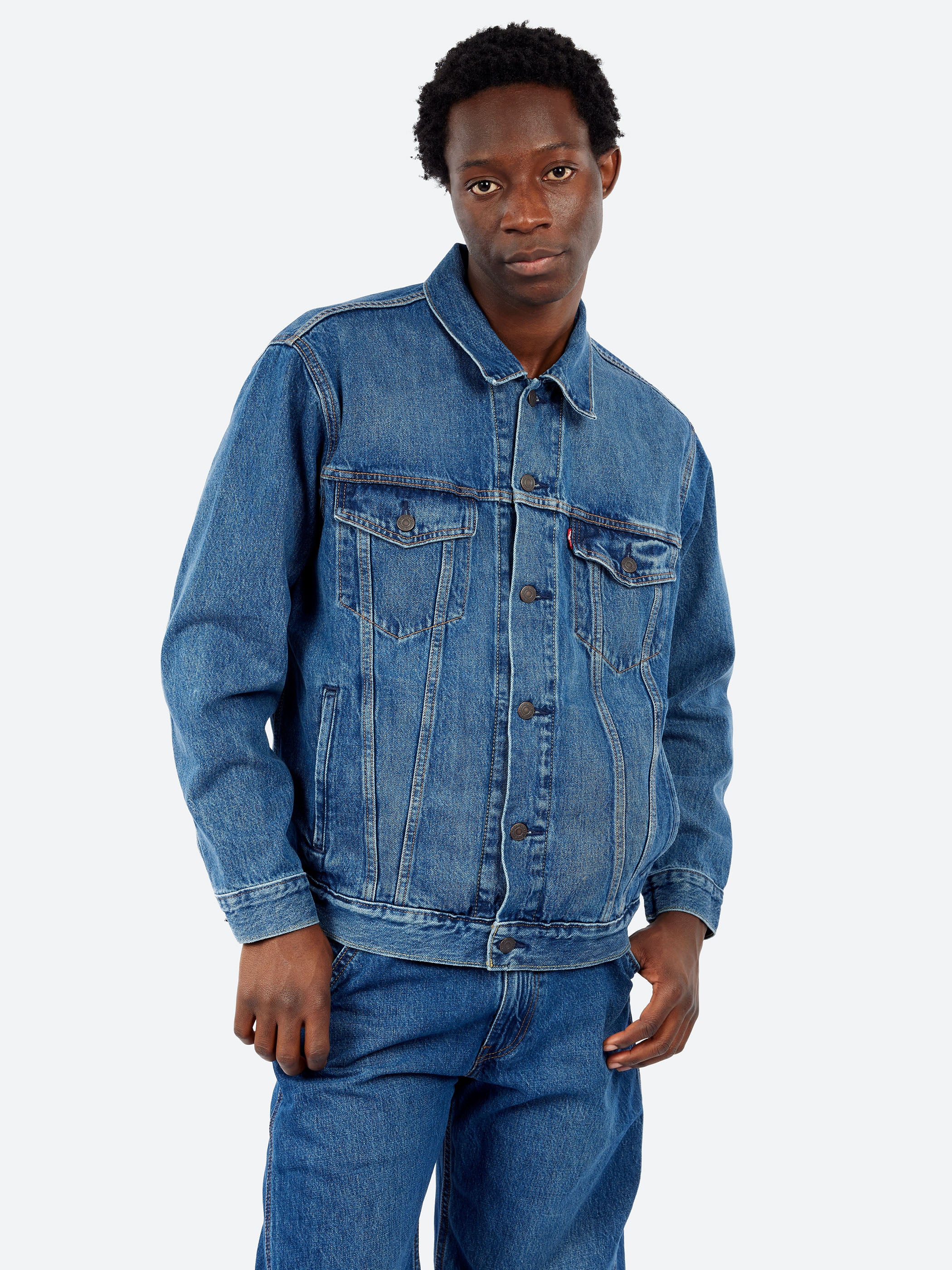 Levi's - Relaxed Fit Trucker in Pacific Activities (Medium Wash