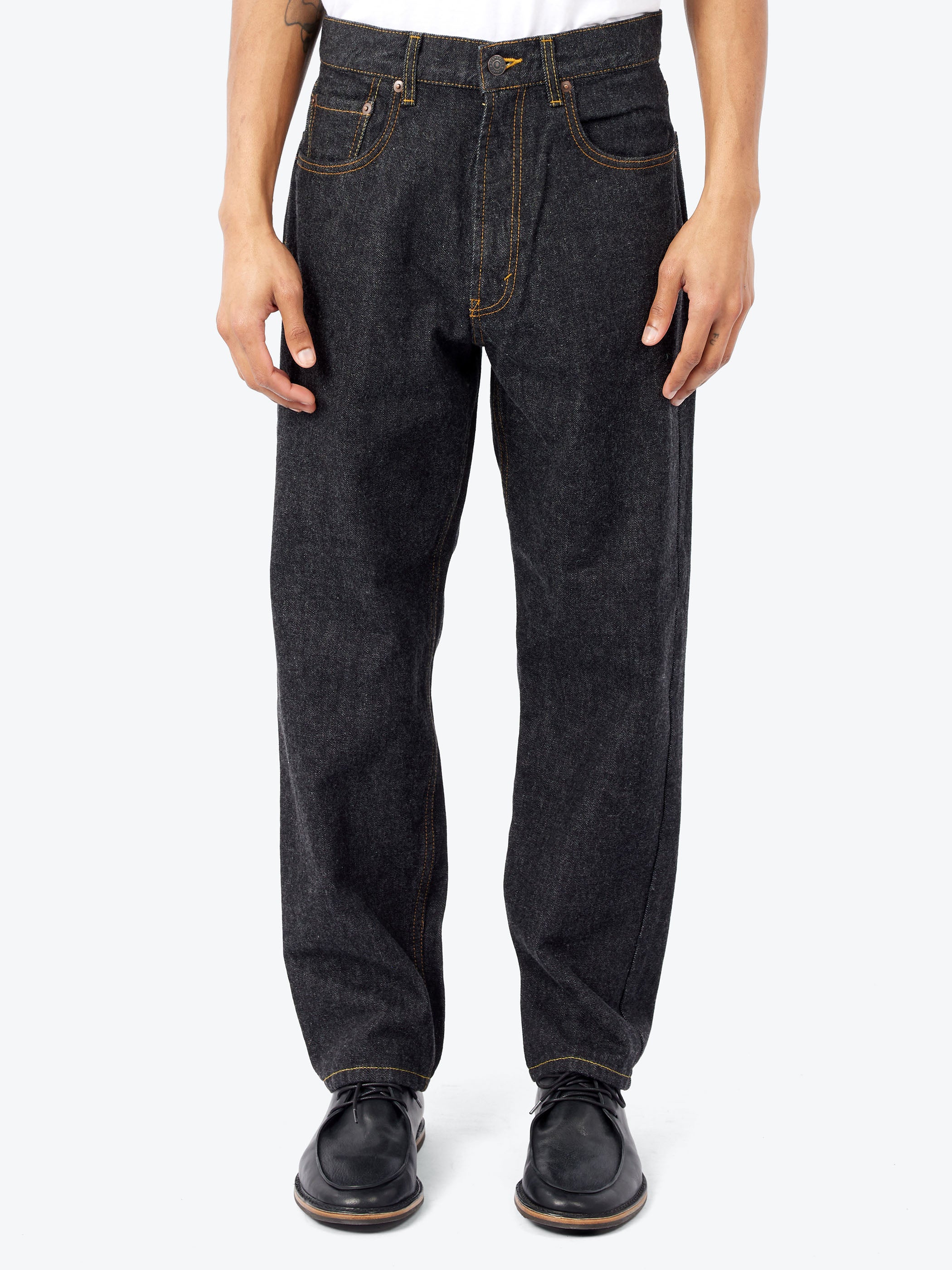 BEAMS PLUS - 5-Pocket Wide Denim in Black – gravitypope