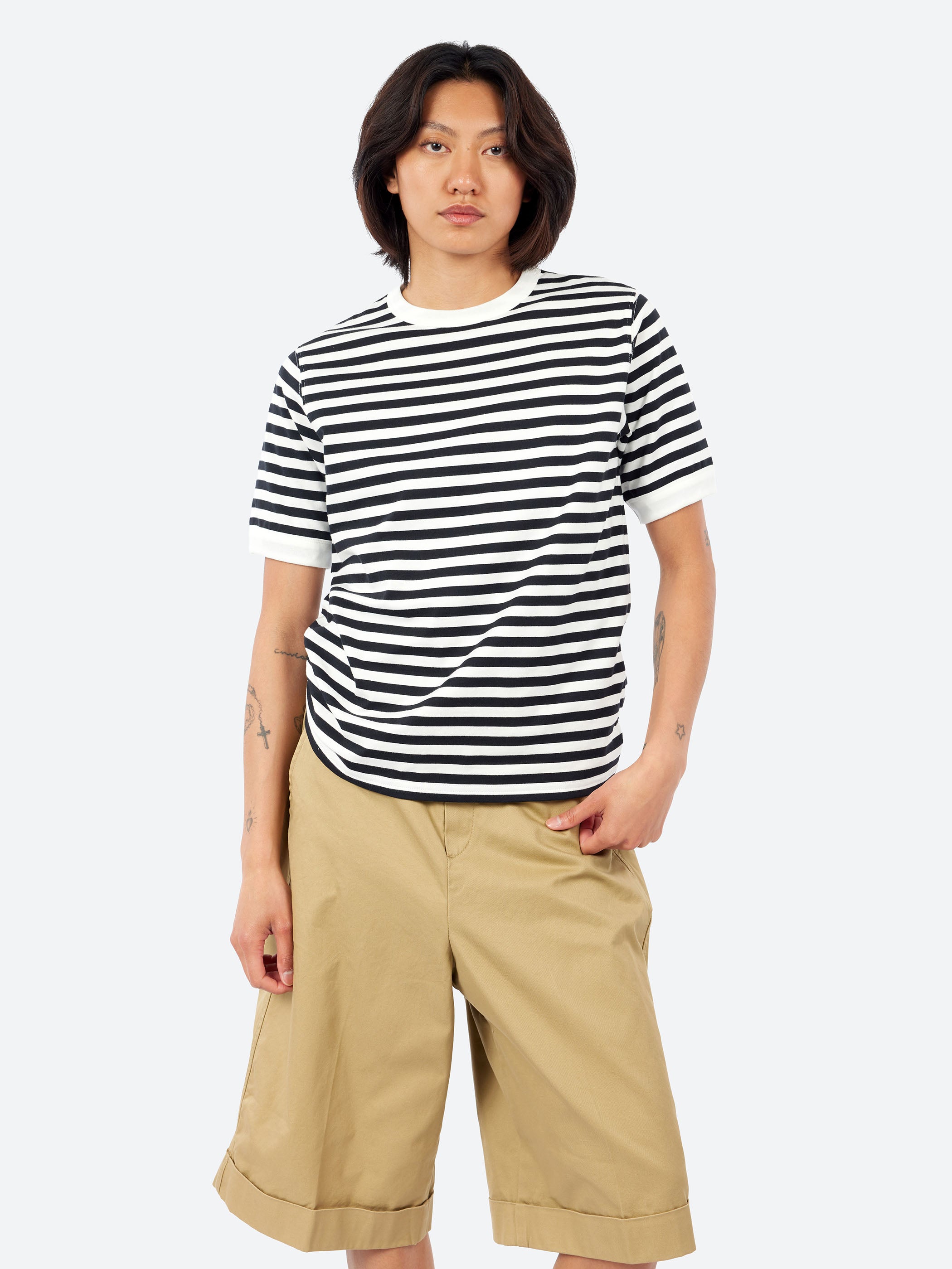 Striped Binder Short Sleeve T-Shirt