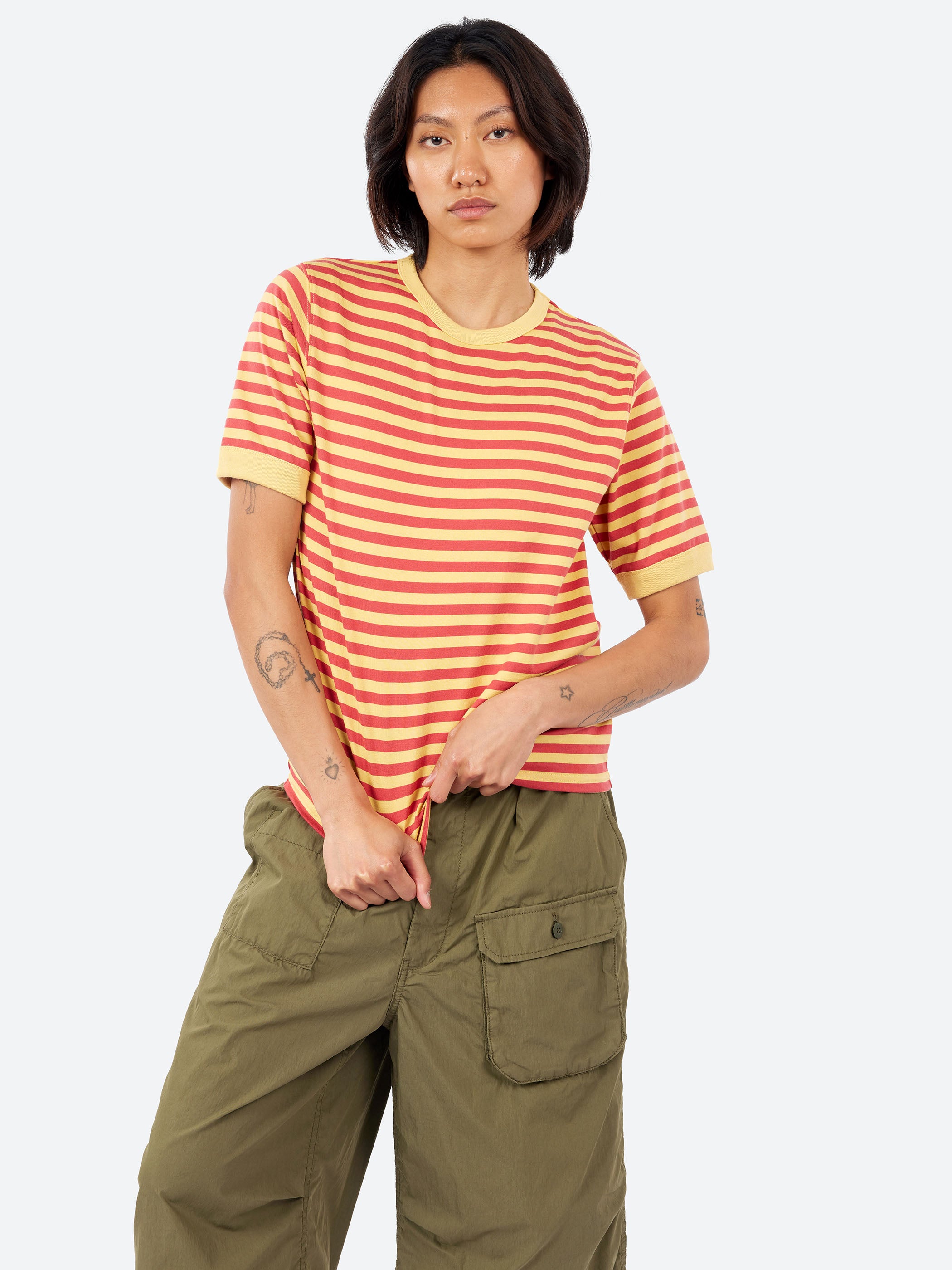 Striped Binder Short Sleeve T-Shirt