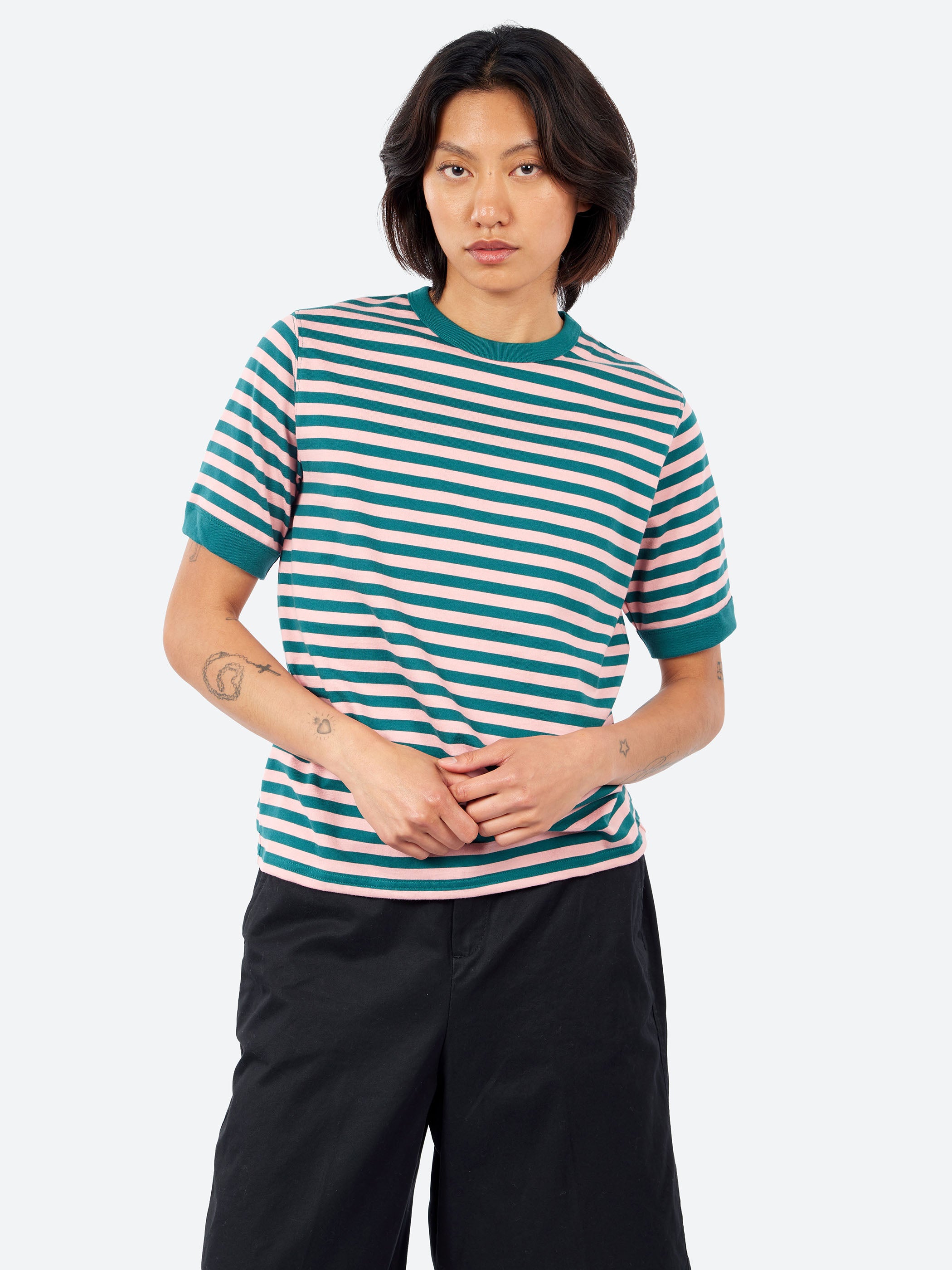 Striped Binder Short Sleeve T-Shirt