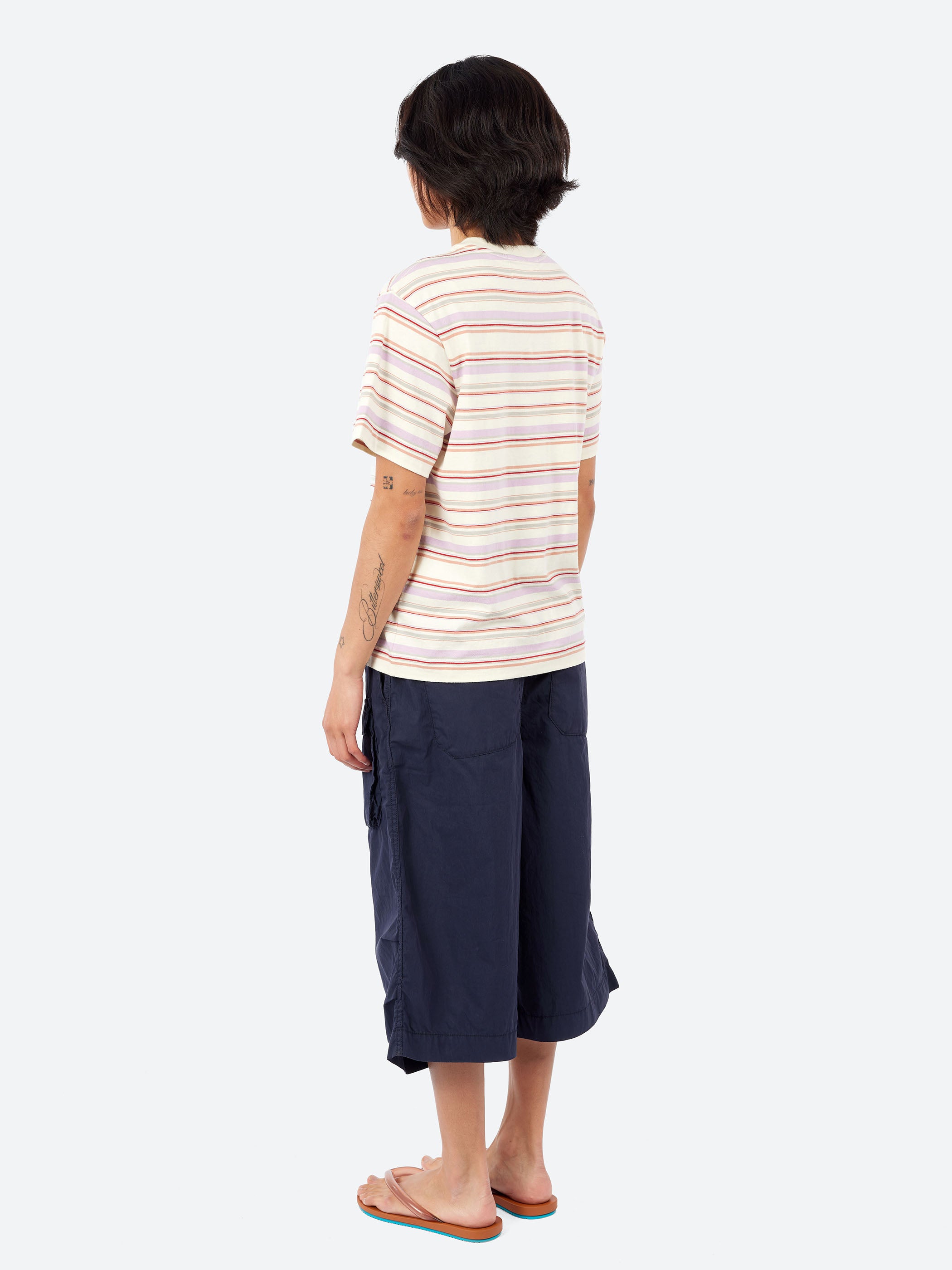 Embroidered Multi-Border Short Sleeve T-Shirt