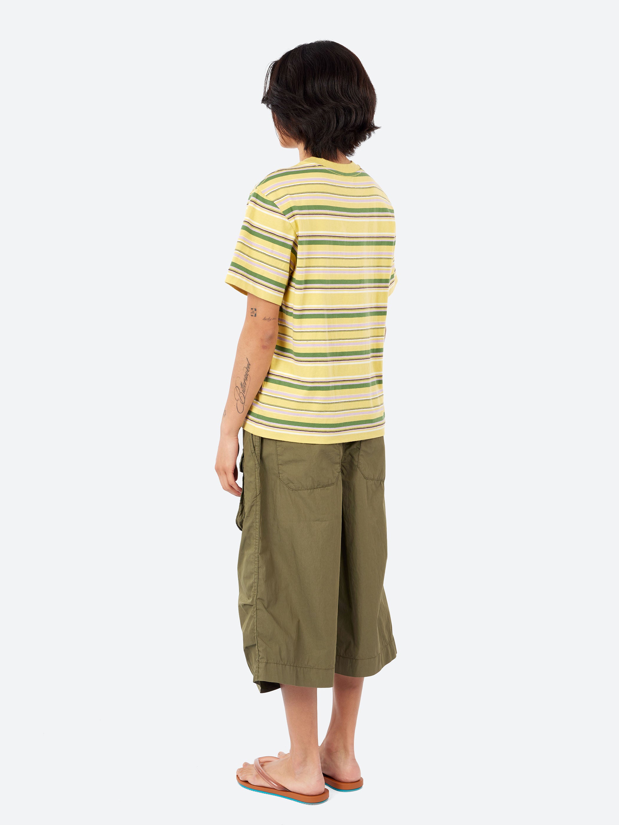 Embroidered Multi-Border Short Sleeve T-Shirt