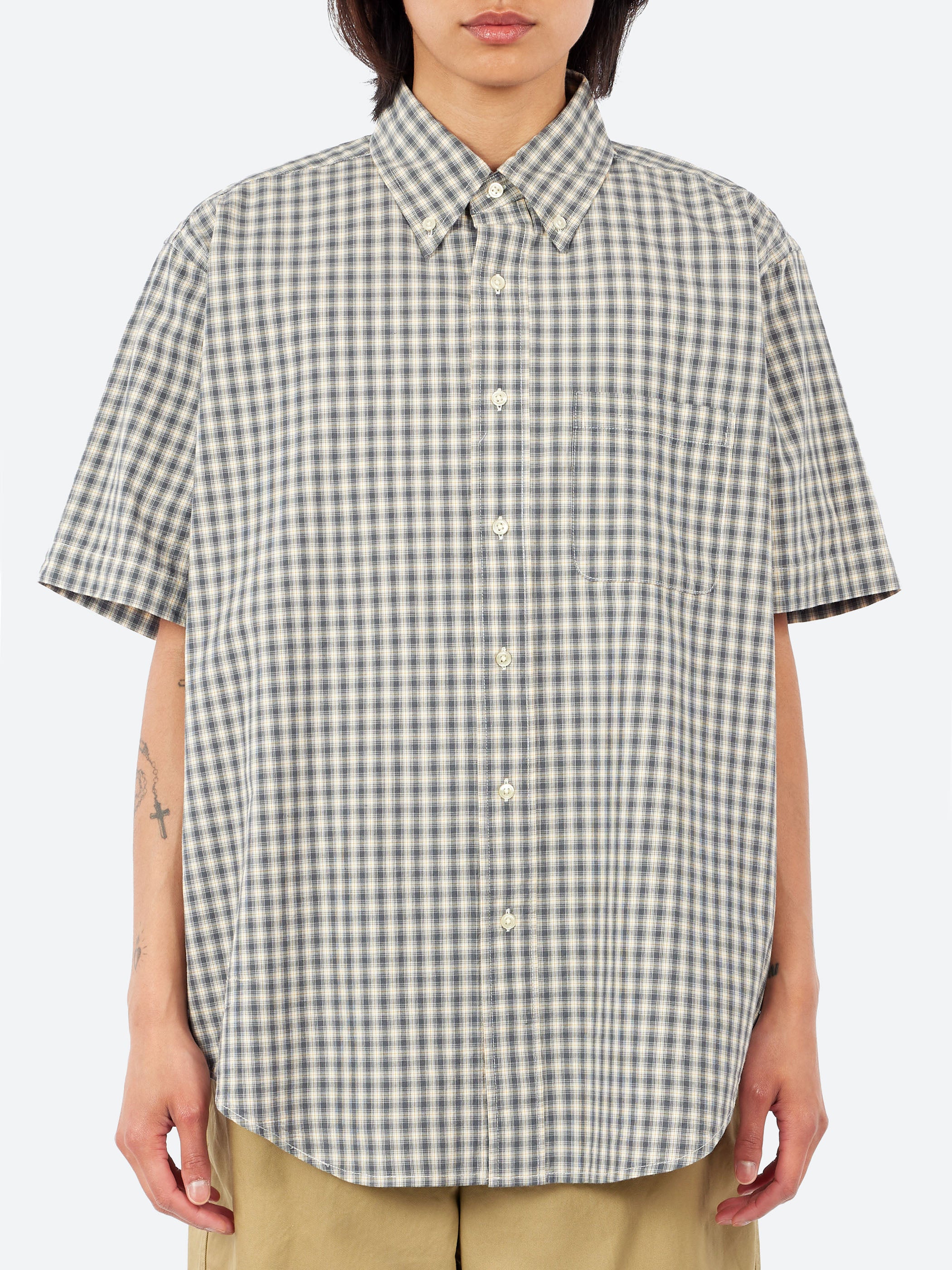Check Big Button-Down Shirt