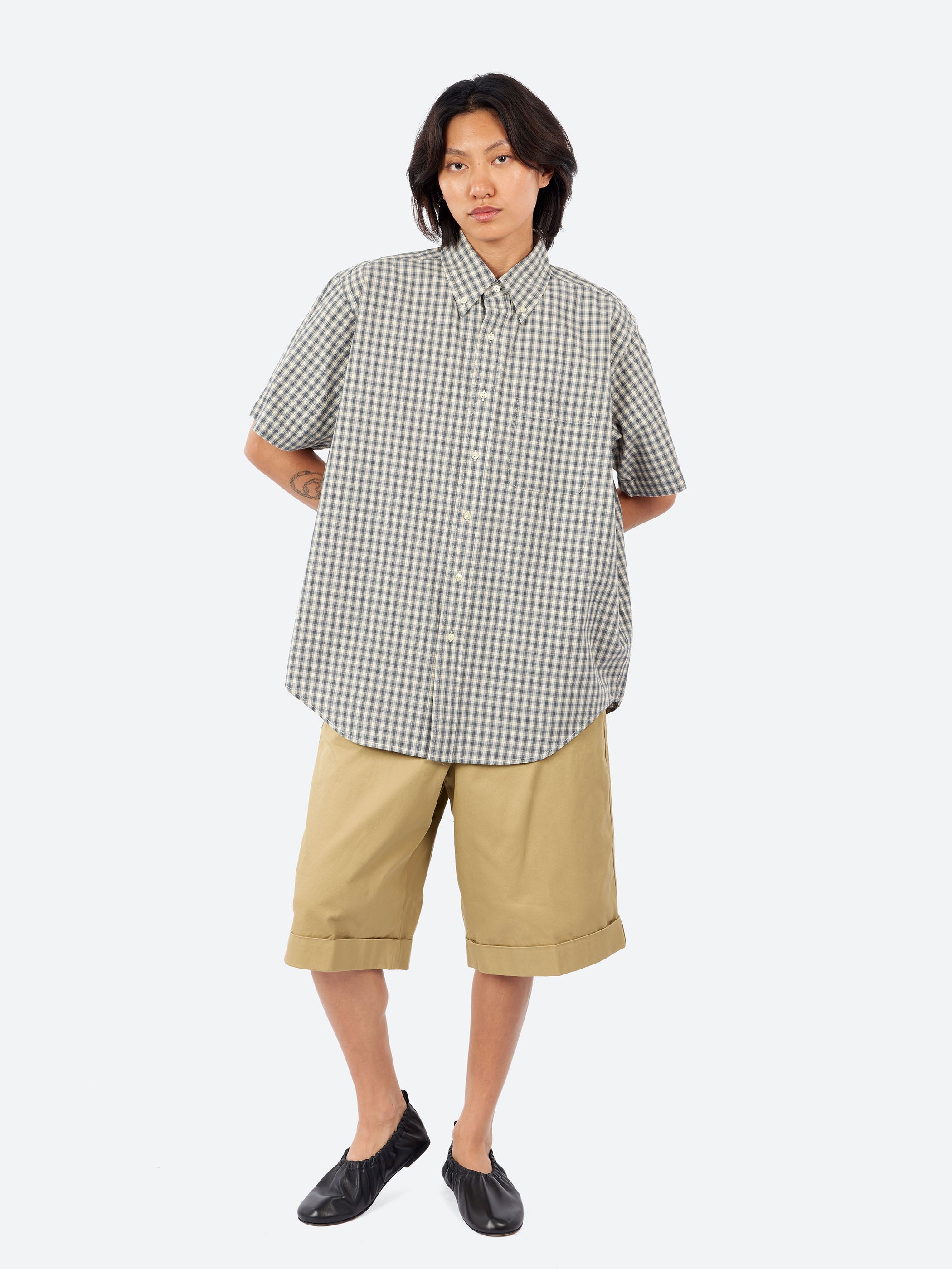 Check Big Button-Down Shirt