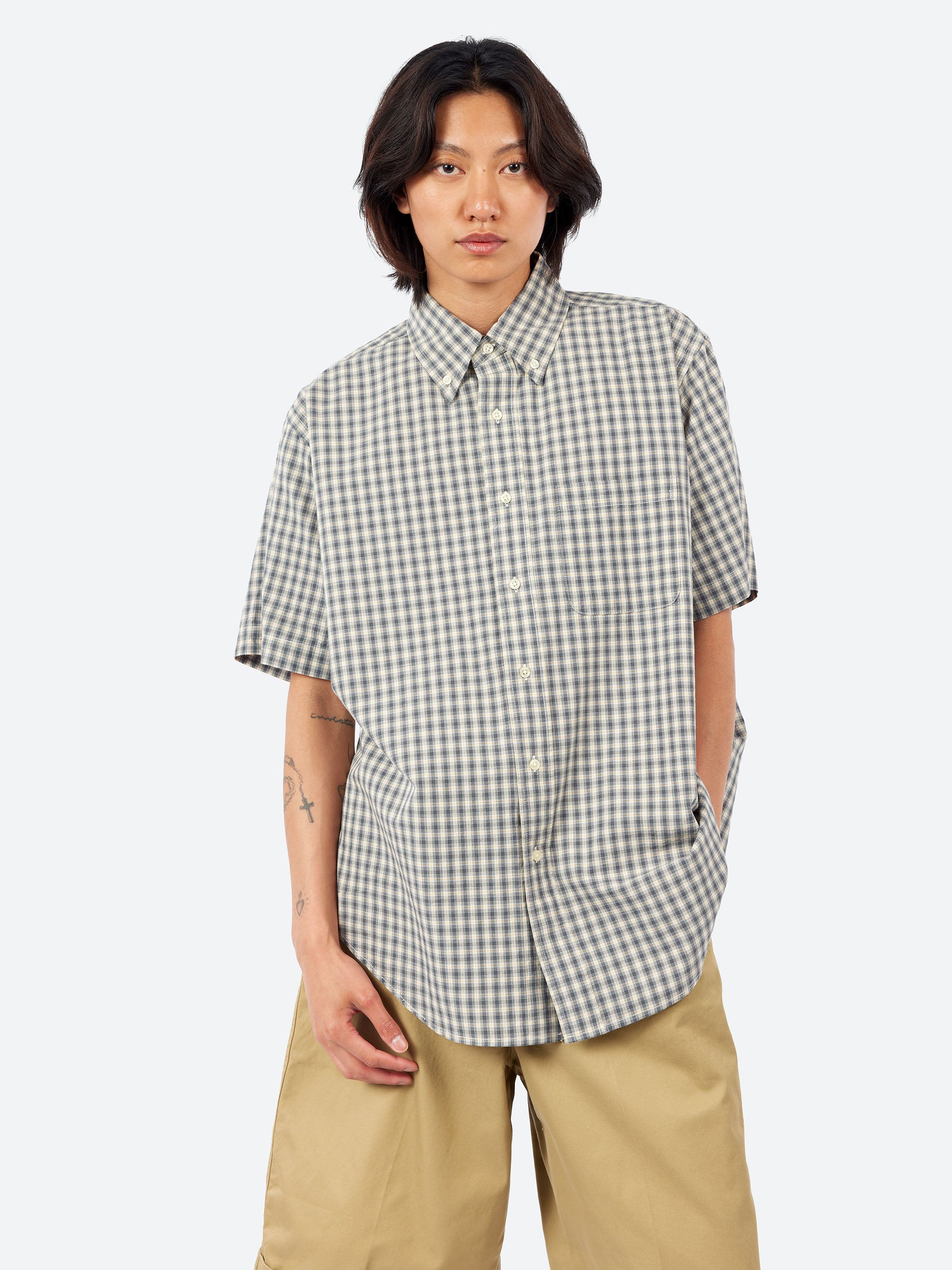Check Big Button-Down Shirt