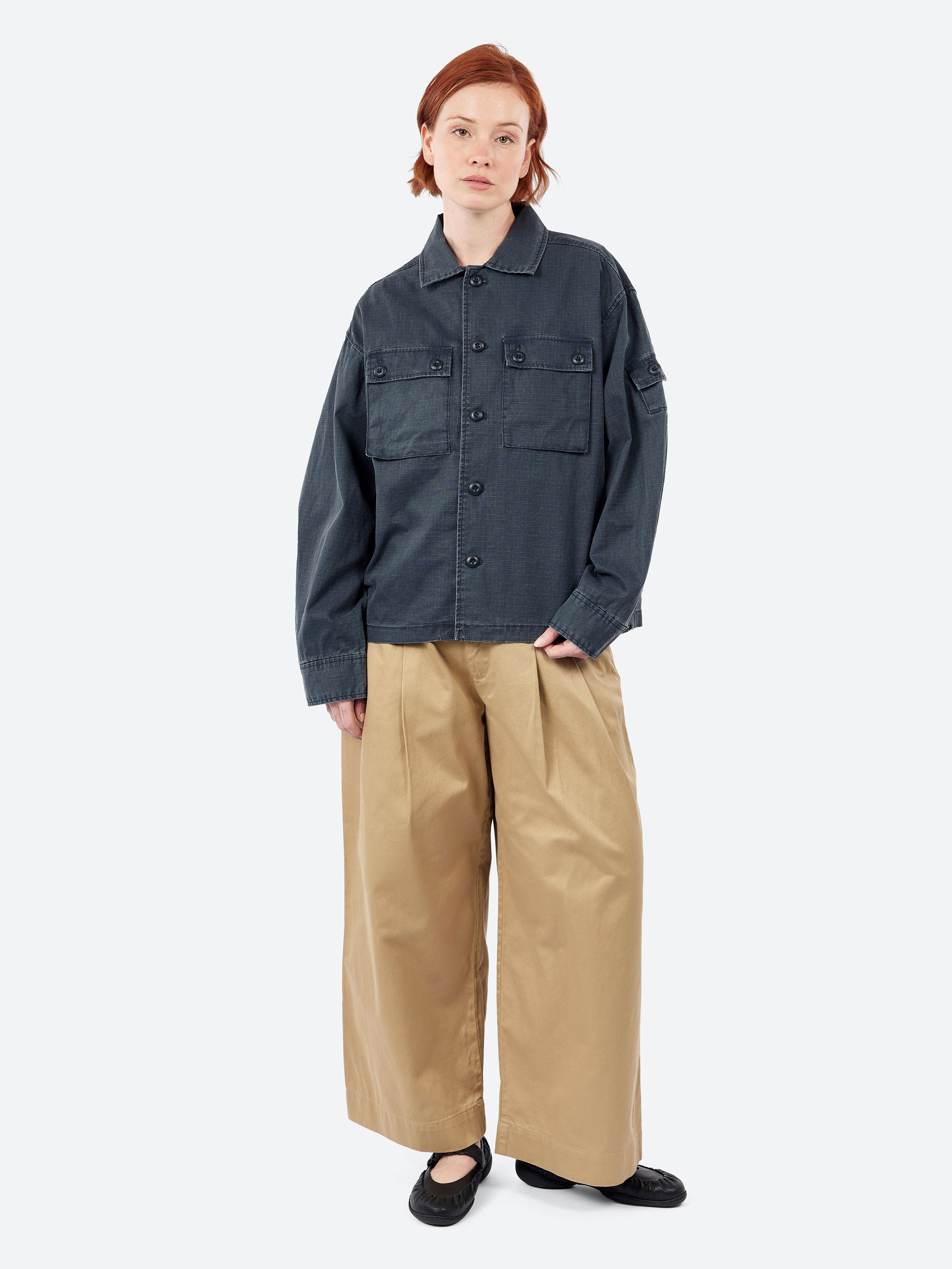 BEAMS BOY - Ripstop Military Jacket in Navy – gravitypope