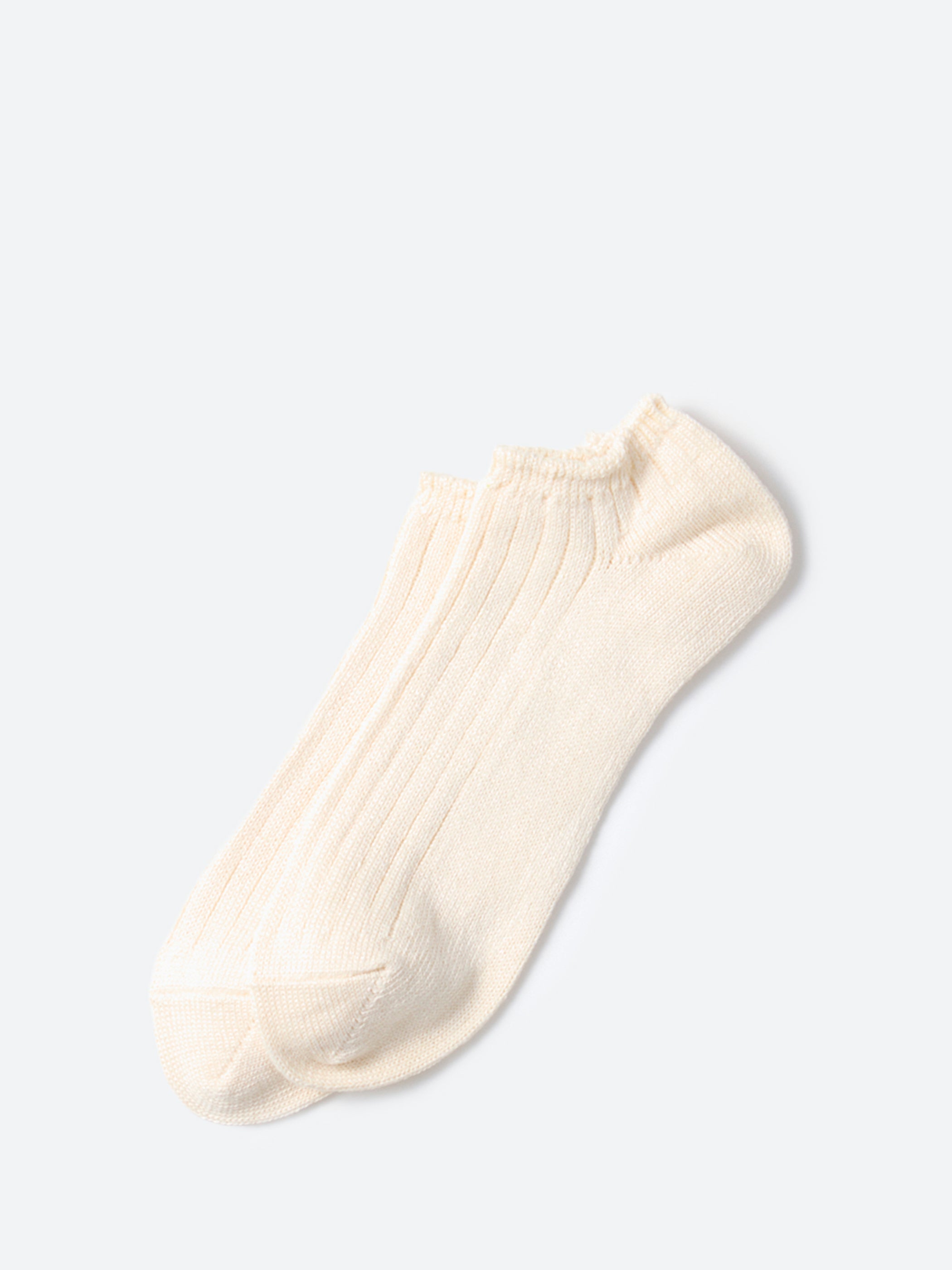Linen Cotton Ribbed Short Sock