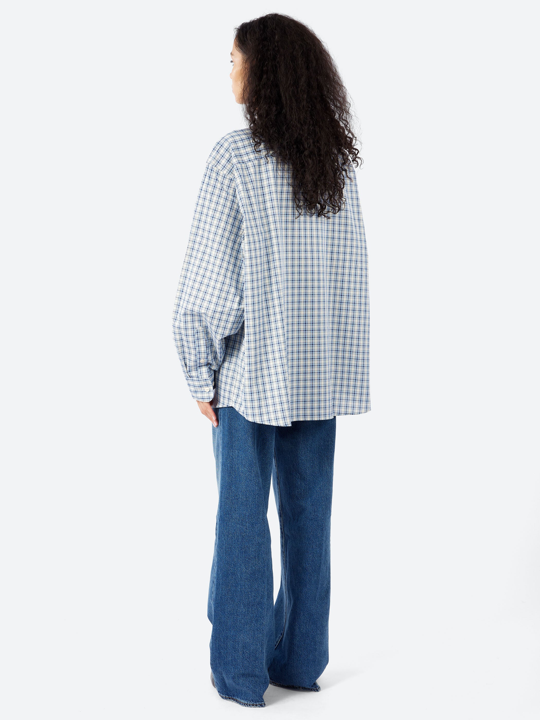 Baserange - Claude Shirt in Blue Check – gravitypope