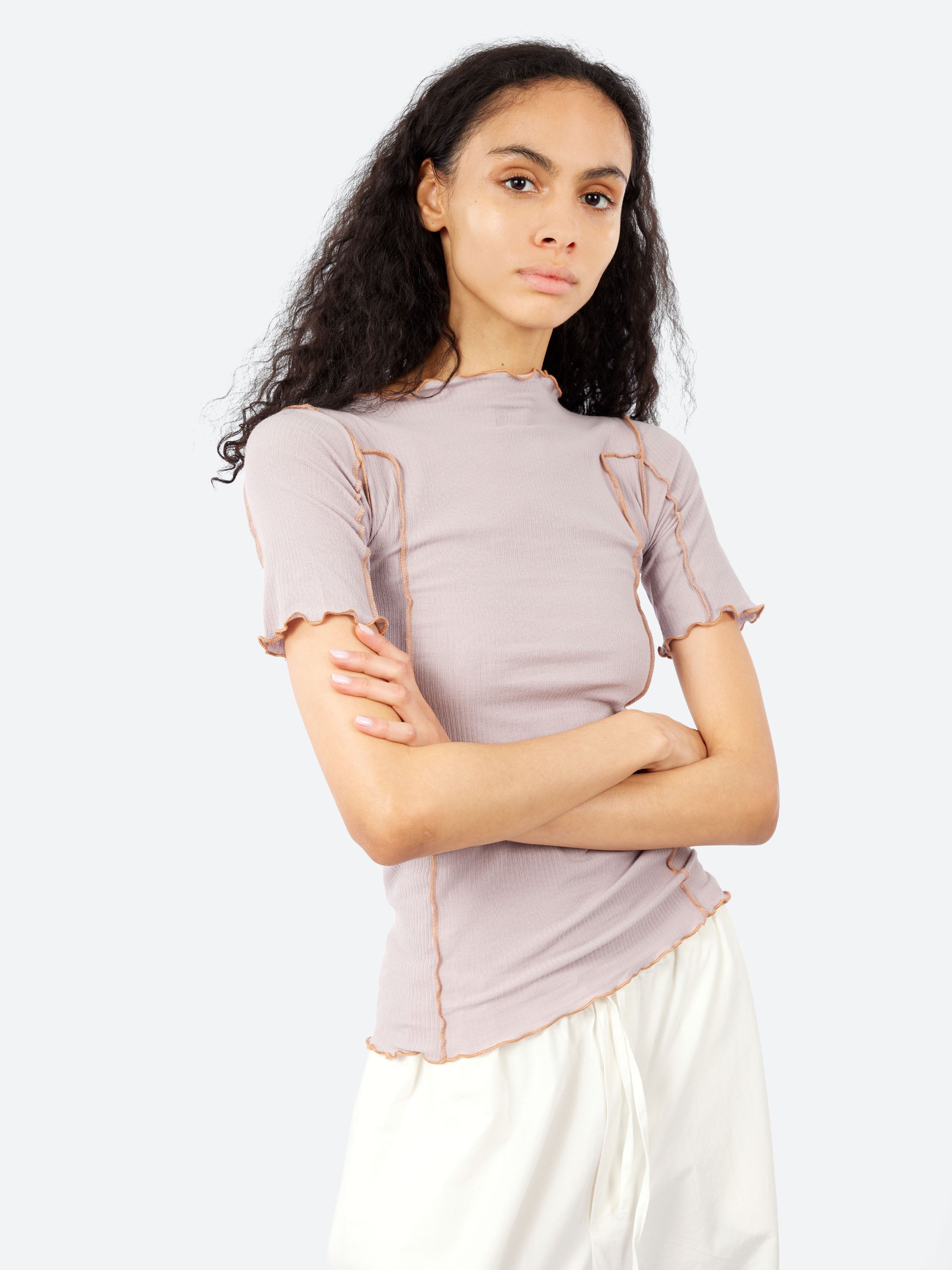 Baserange - Omato 3/4 Tee in Verbe Purple – gravitypope