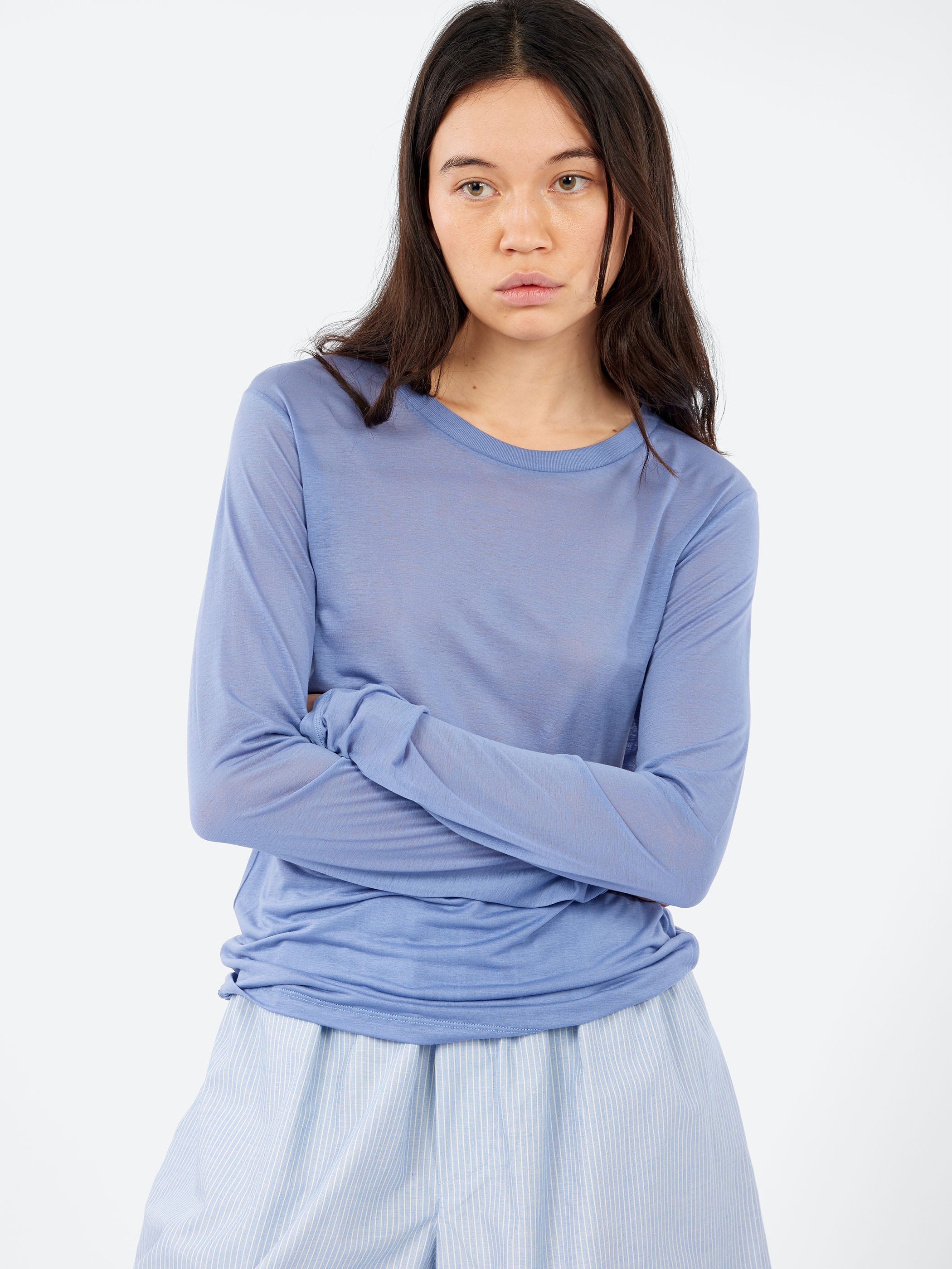 Baserange - Long Sleeve Tee in Koel Blue – gravitypope
