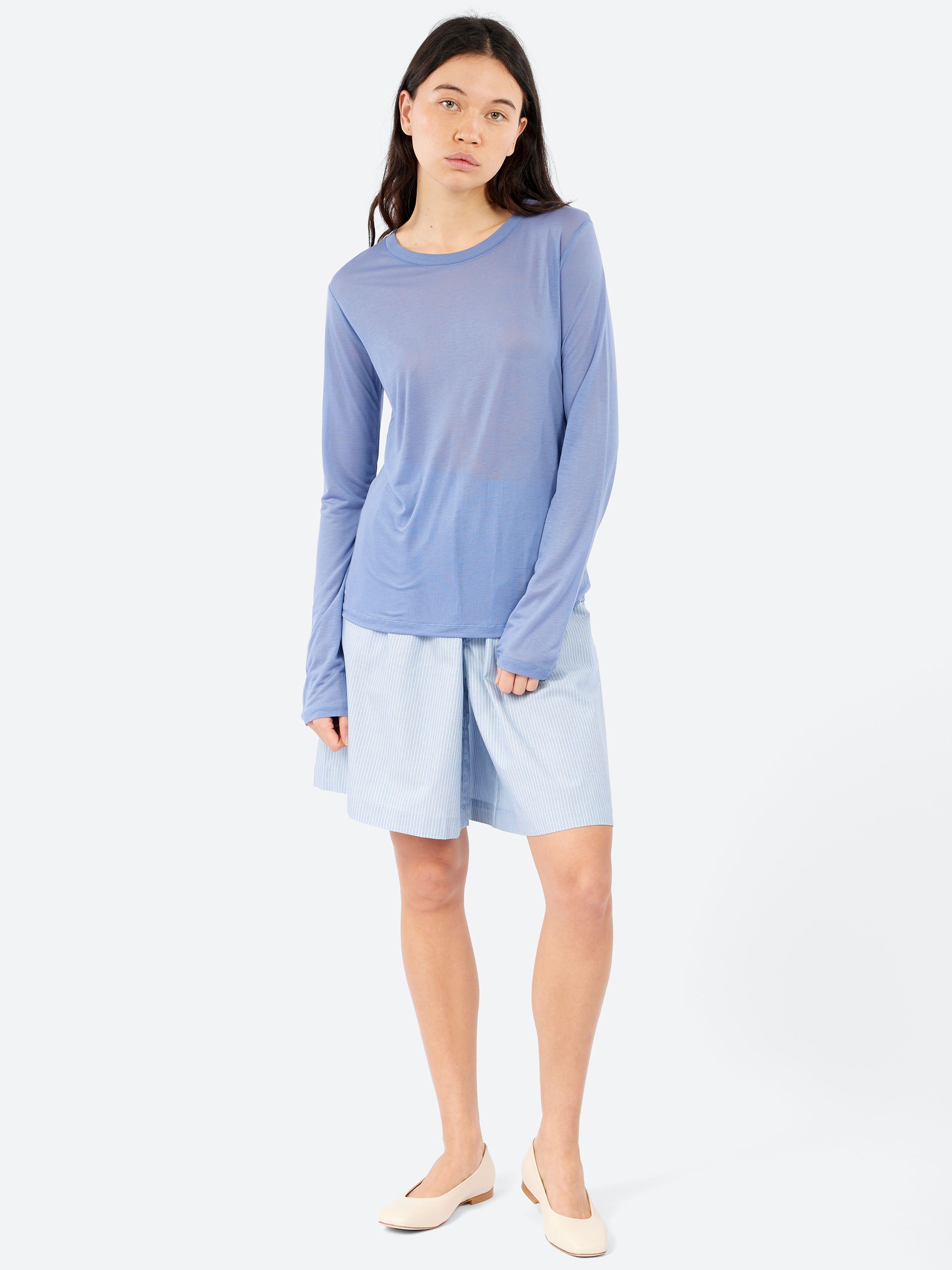 Baserange - Long Sleeve Tee in Koel Blue – gravitypope