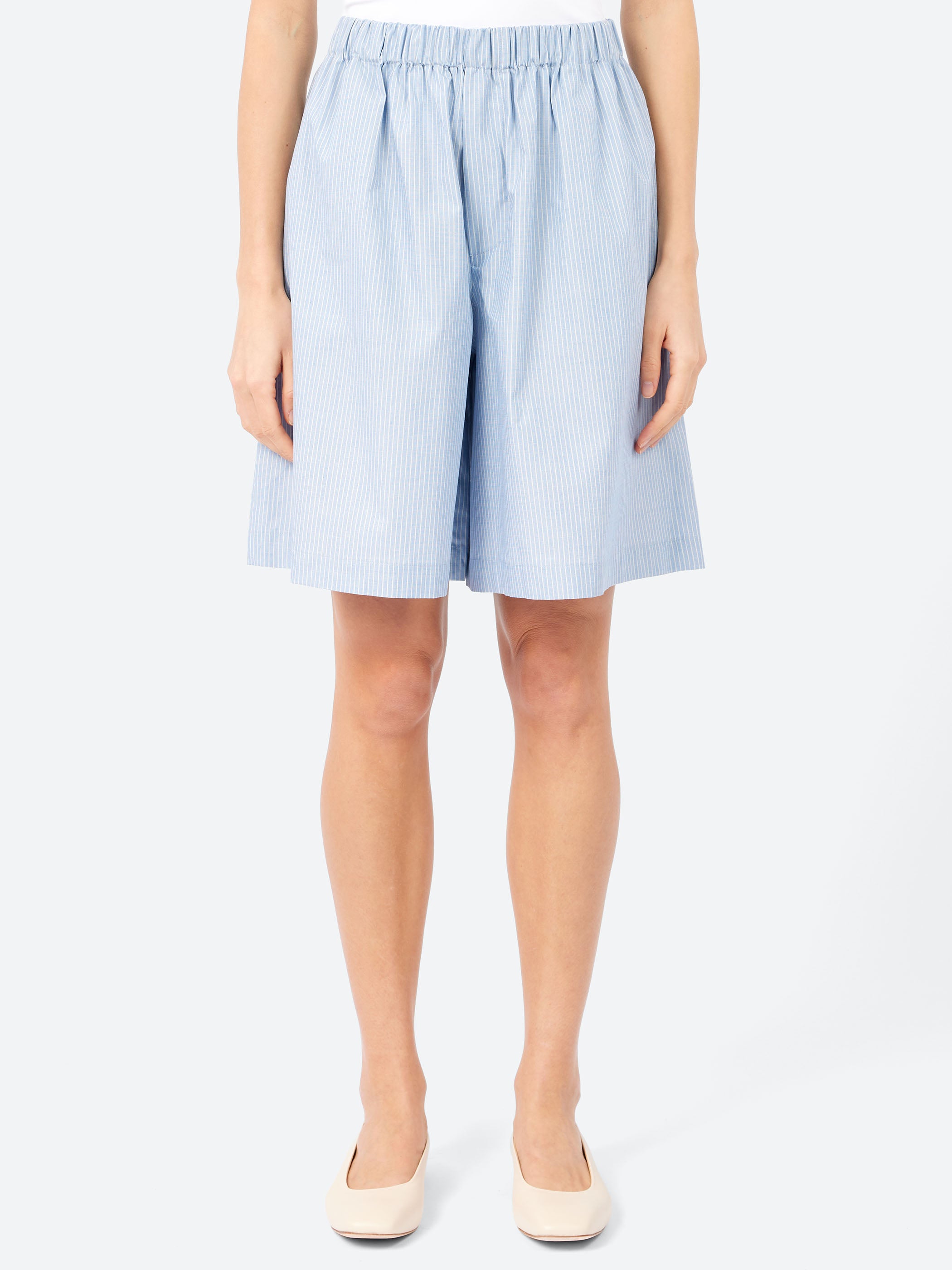 Baserange - Claude Shorts in Blue Stripe – gravitypope