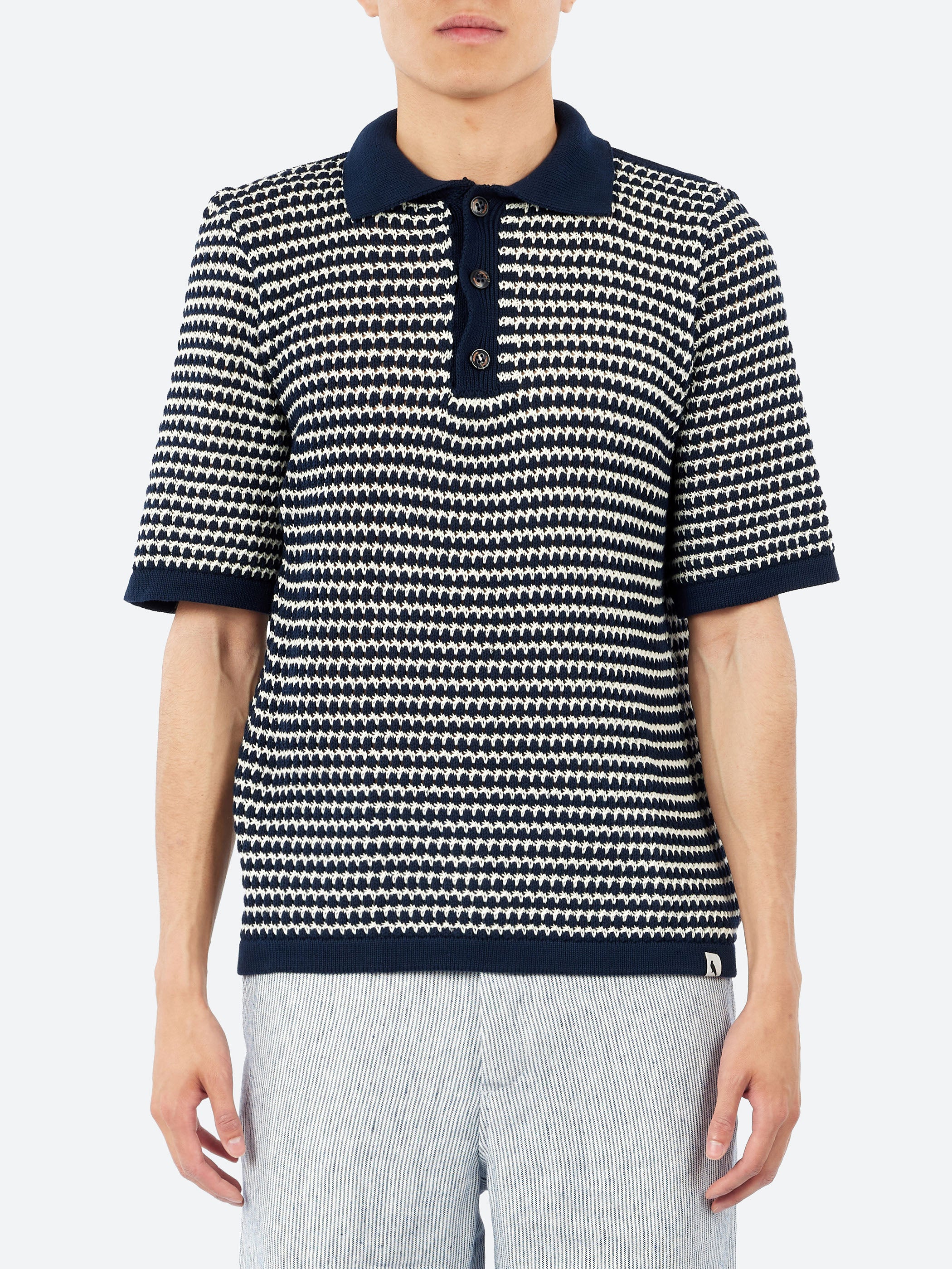 Peregrine - Island Crochet Shirt in Navy – gravitypope