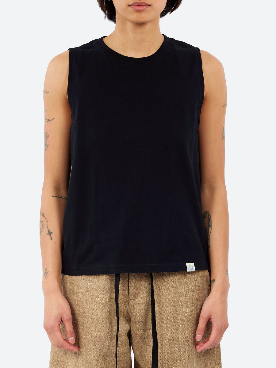 Merz b. Schwanen - Soft Pima Tank in Deep Black – gravitypope