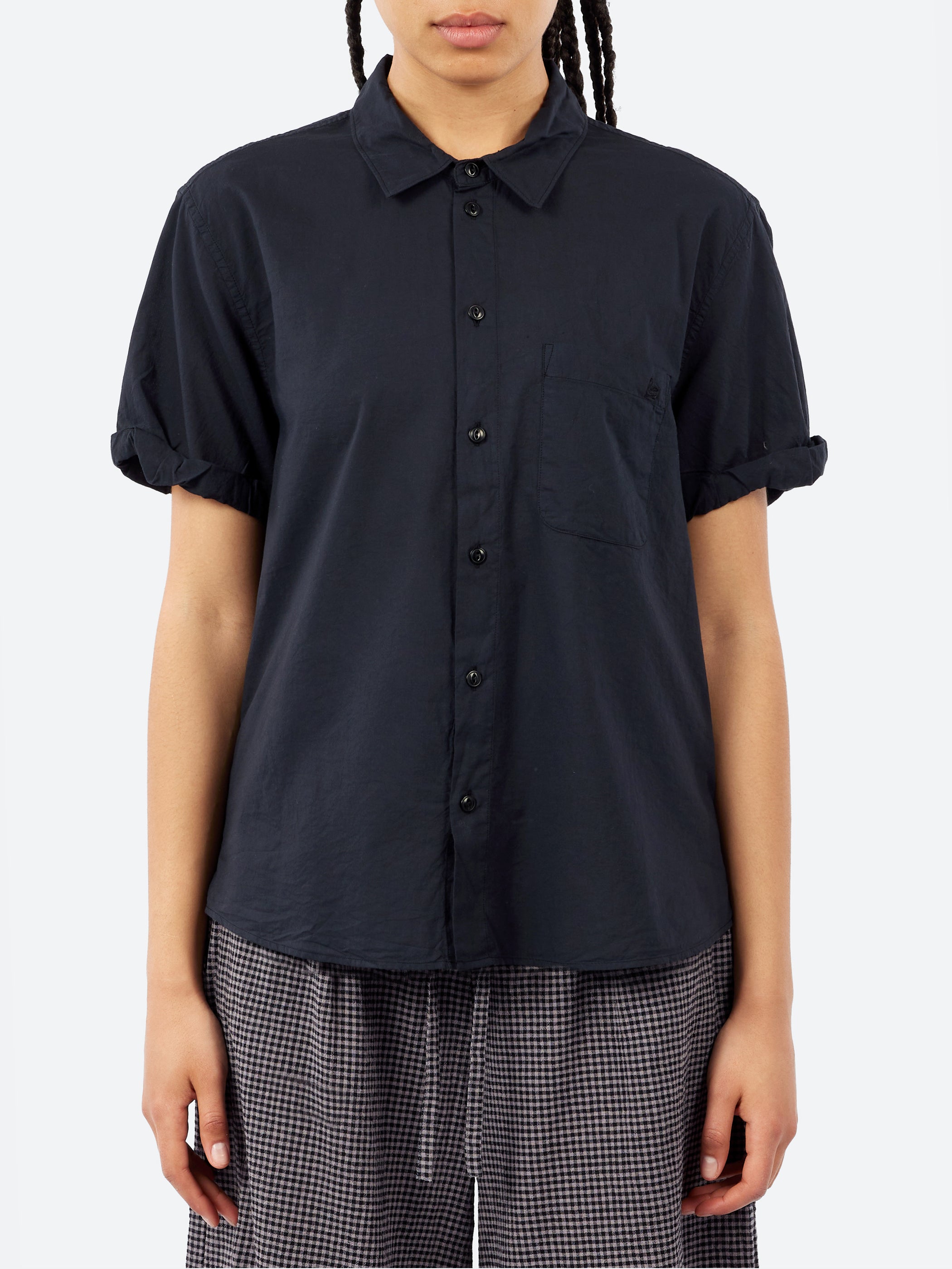 Lightweight Cotton Poplin Short Sleeve Shirt