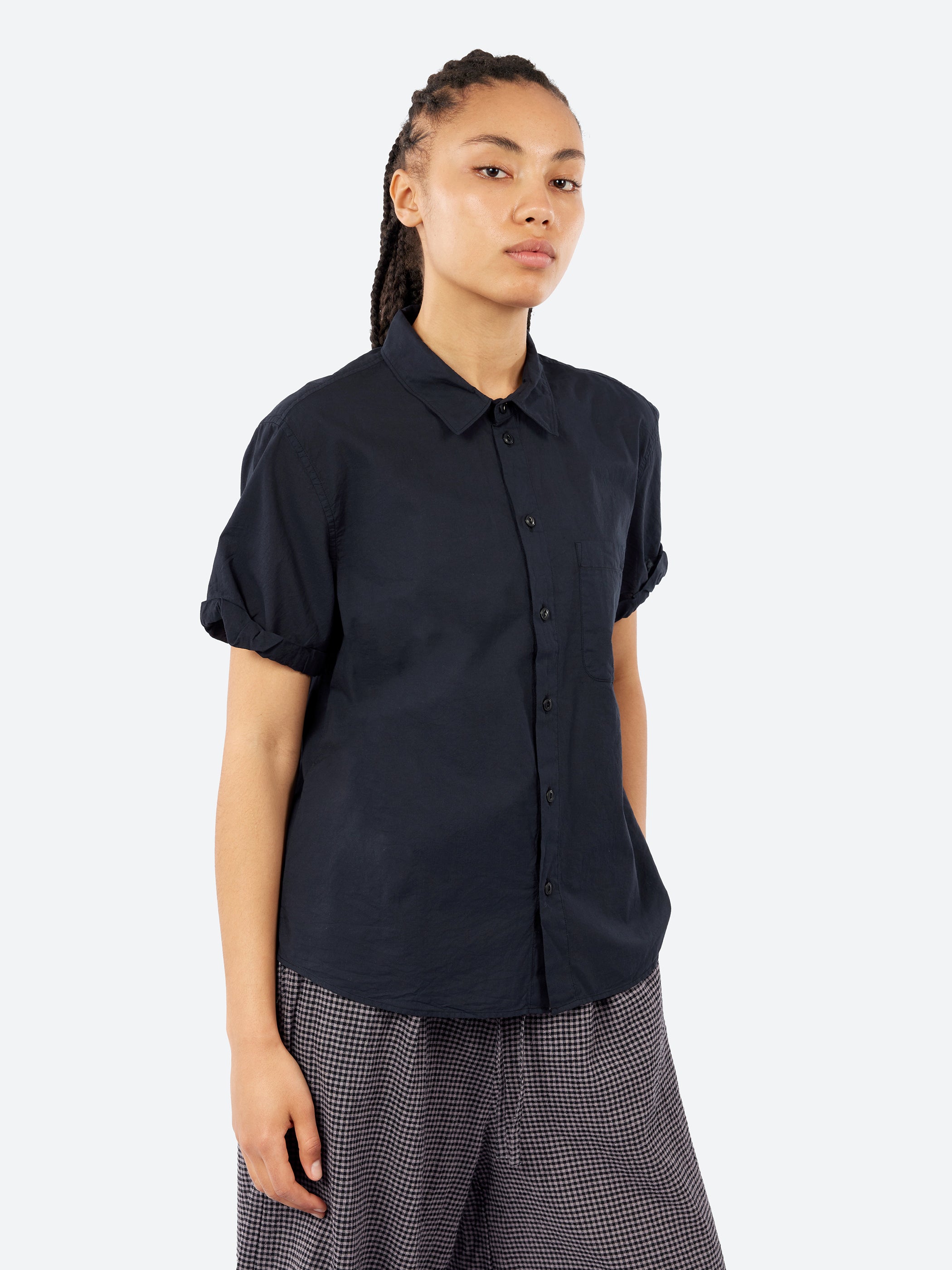Lightweight Cotton Poplin Short Sleeve Shirt