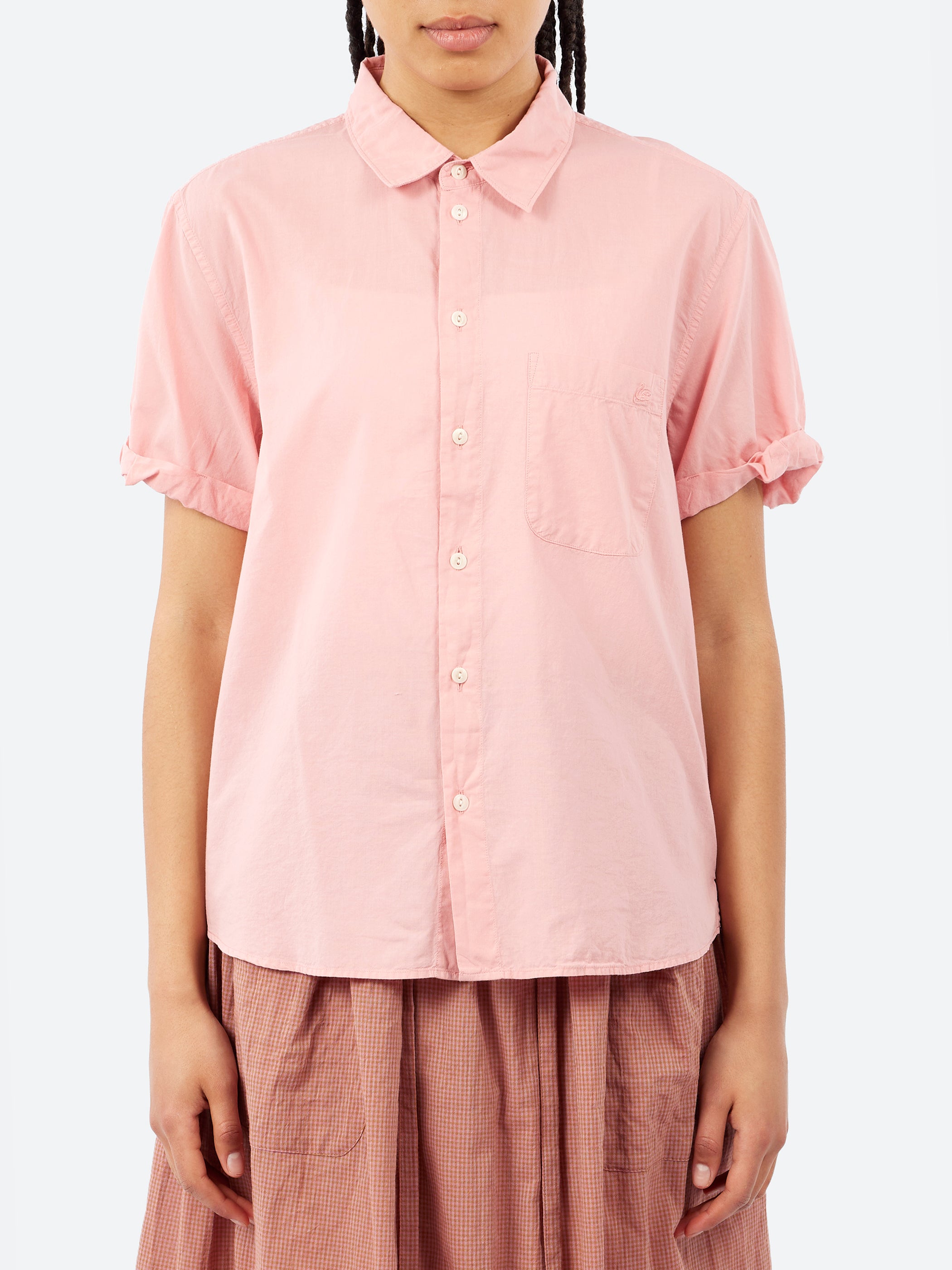 Lightweight Cotton Poplin Short Sleeve Shirt