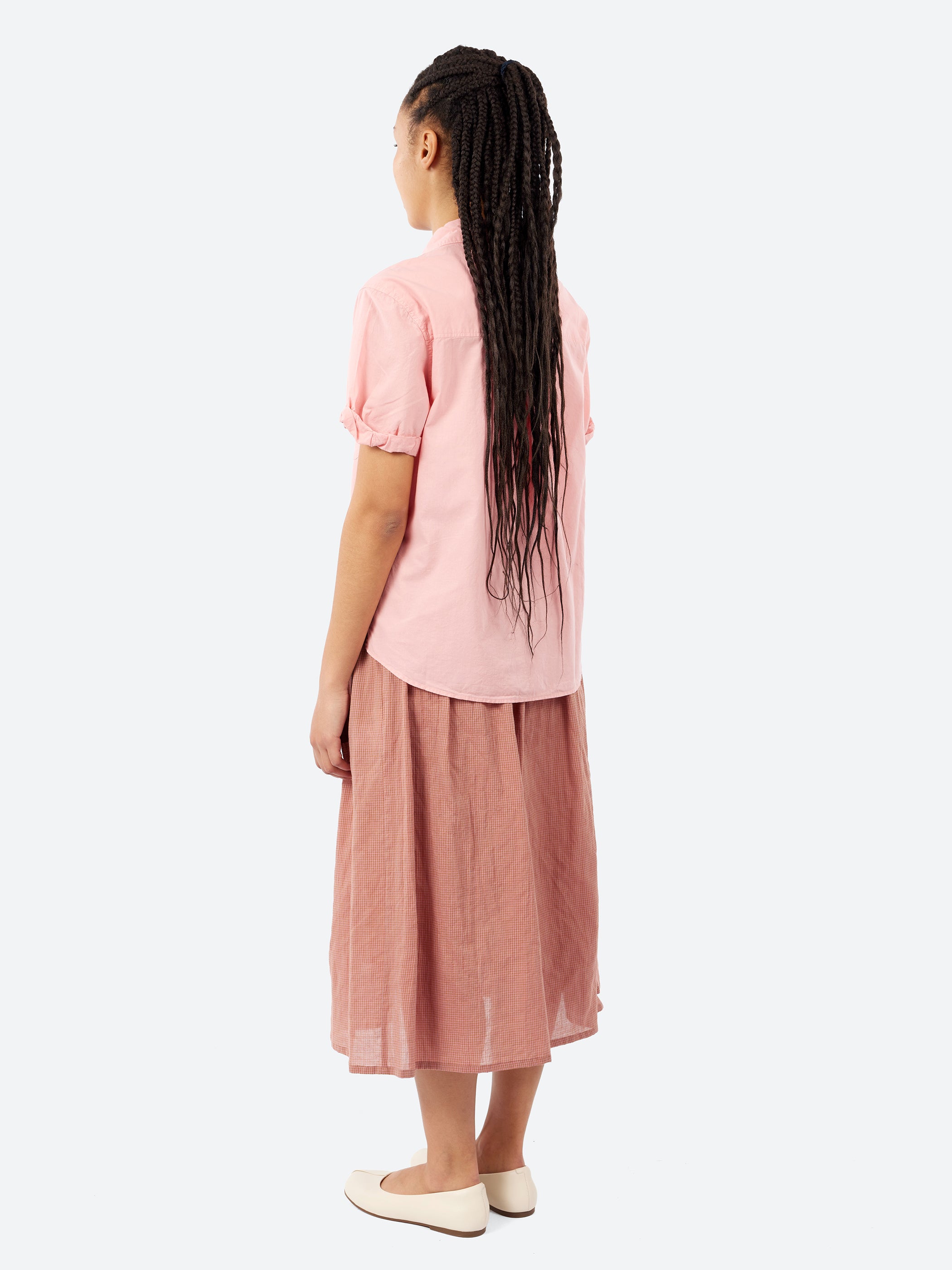 Lightweight Cotton Poplin Short Sleeve Shirt