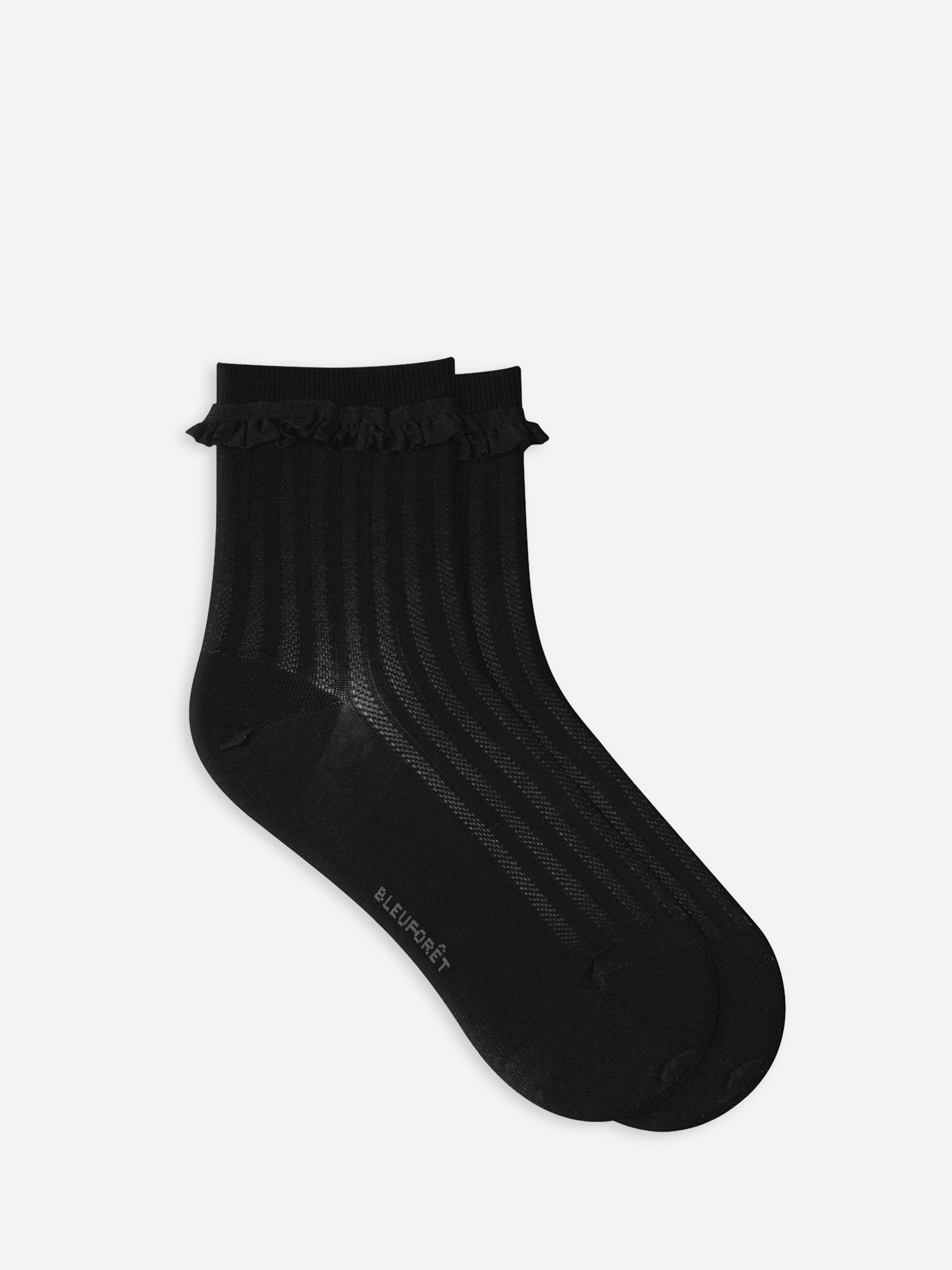 Short Scottish Thread Socks with Ruffles