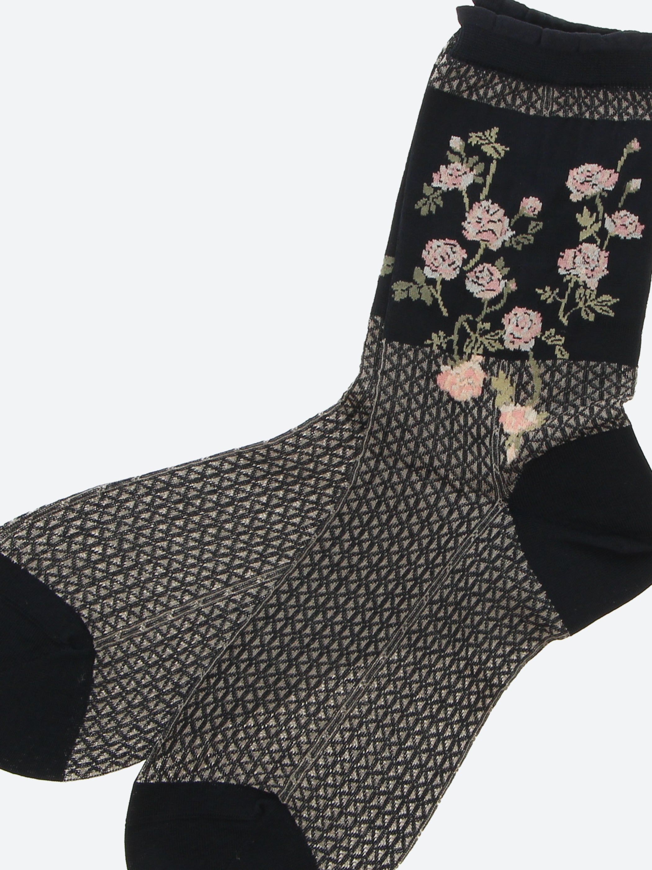 Flower on Basket Sock