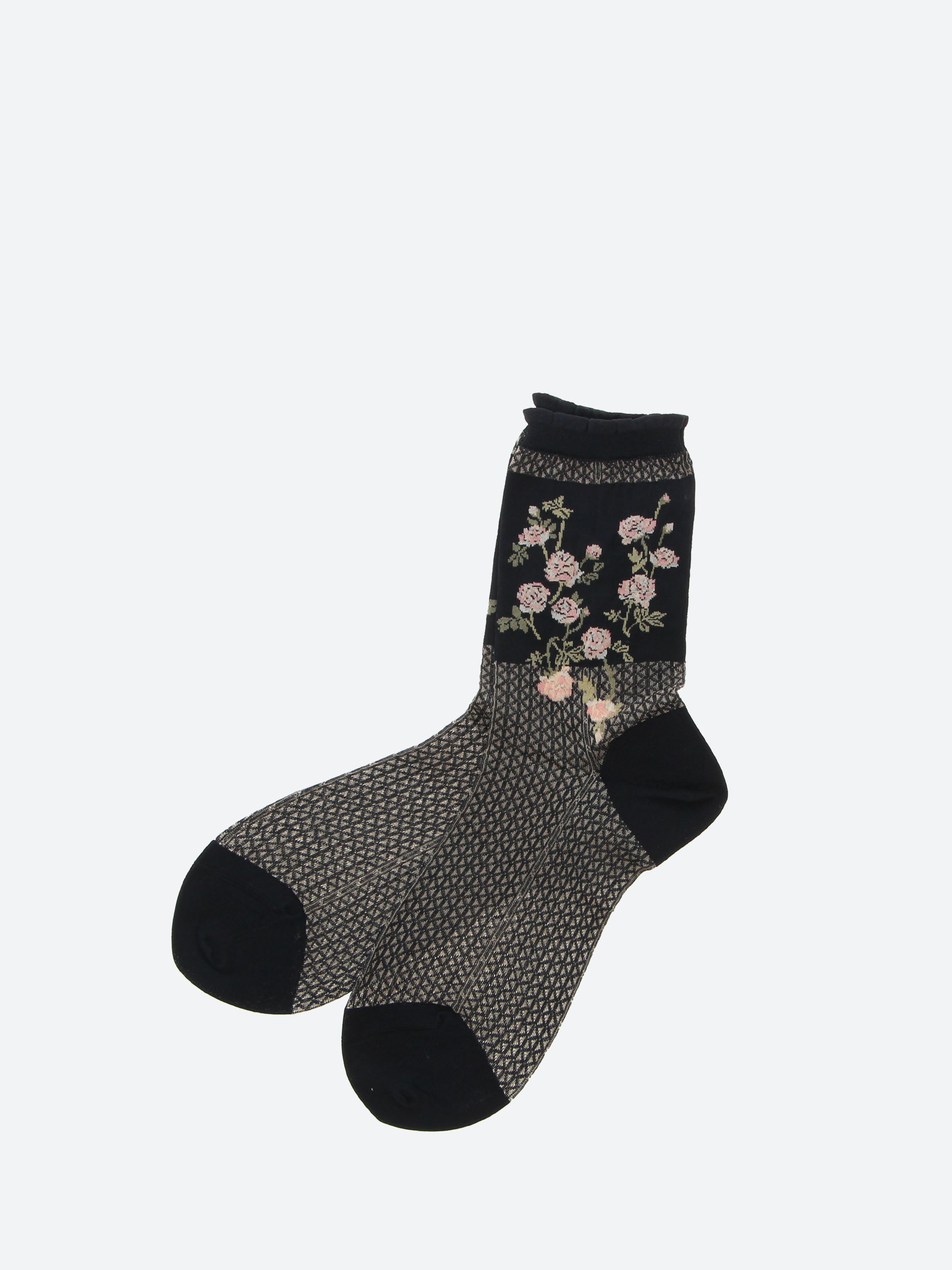 Flower on Basket Sock