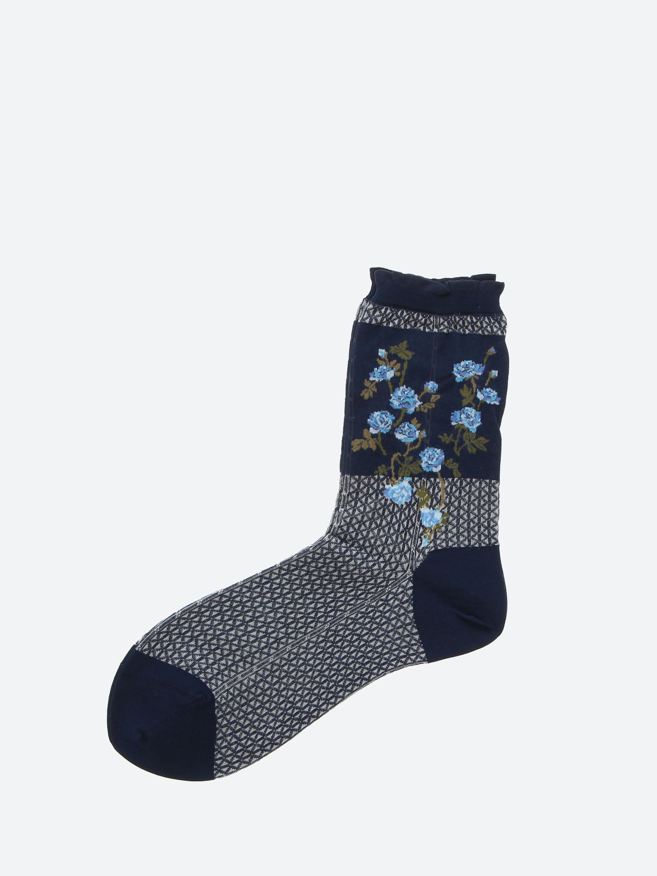 Flower On Basket Sock