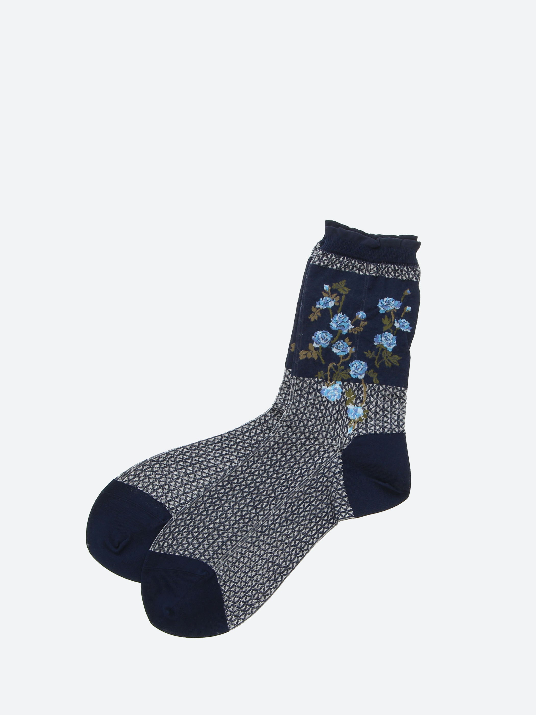 Flower On Basket Sock