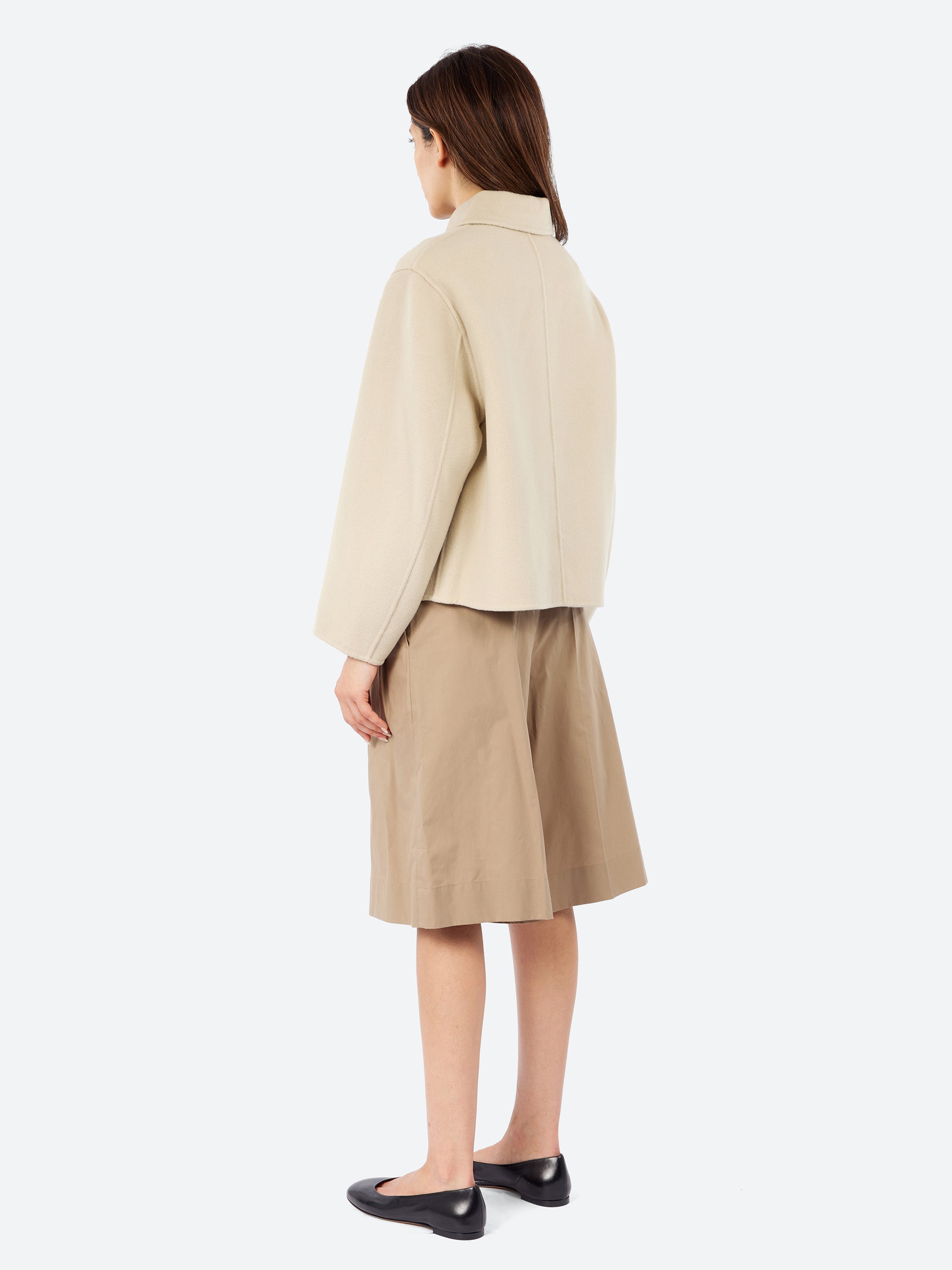 Gyoda Short Double-Faced Wool Coat