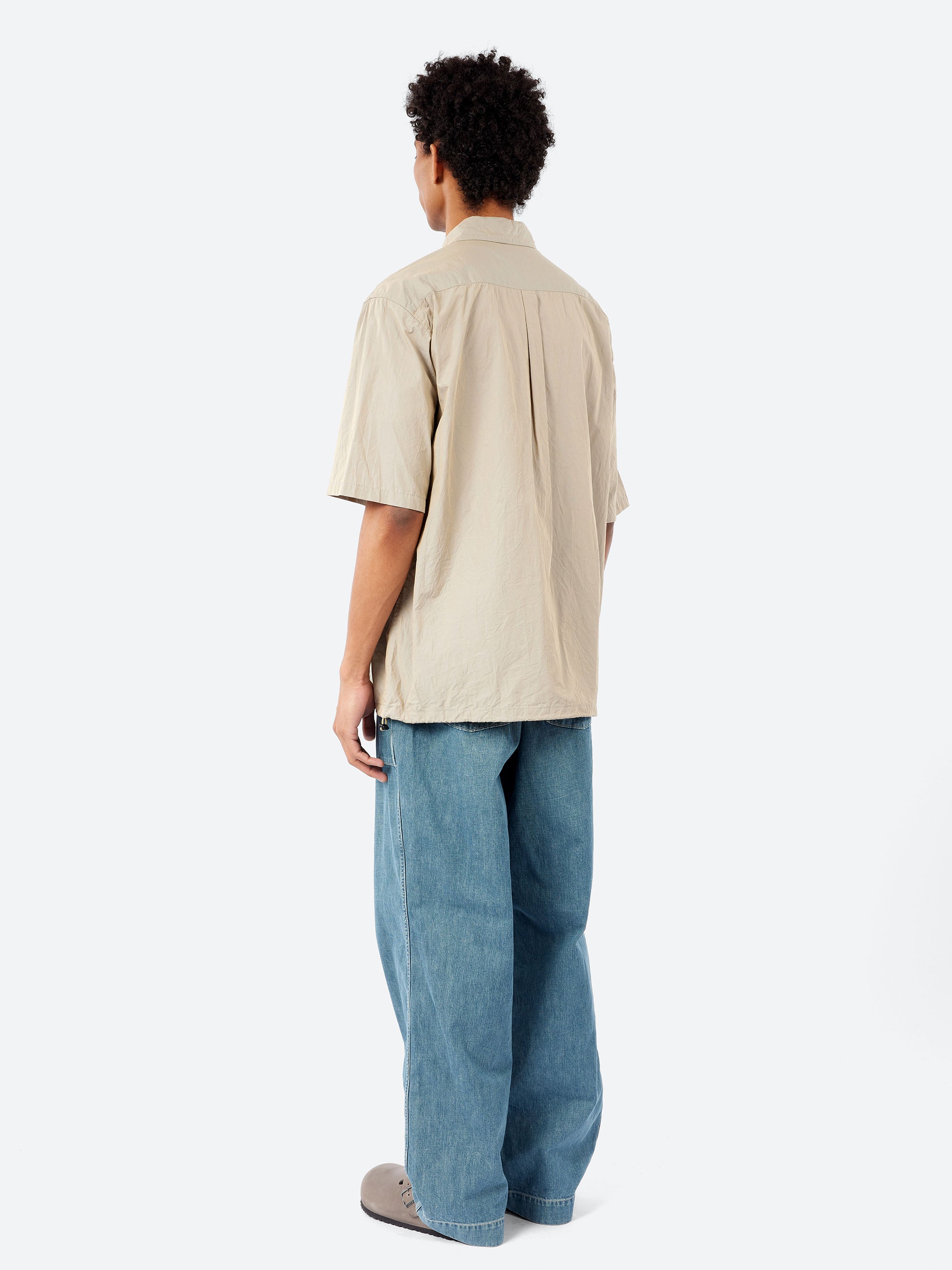 Crinkle Typewriter Short Sleeve Shirt