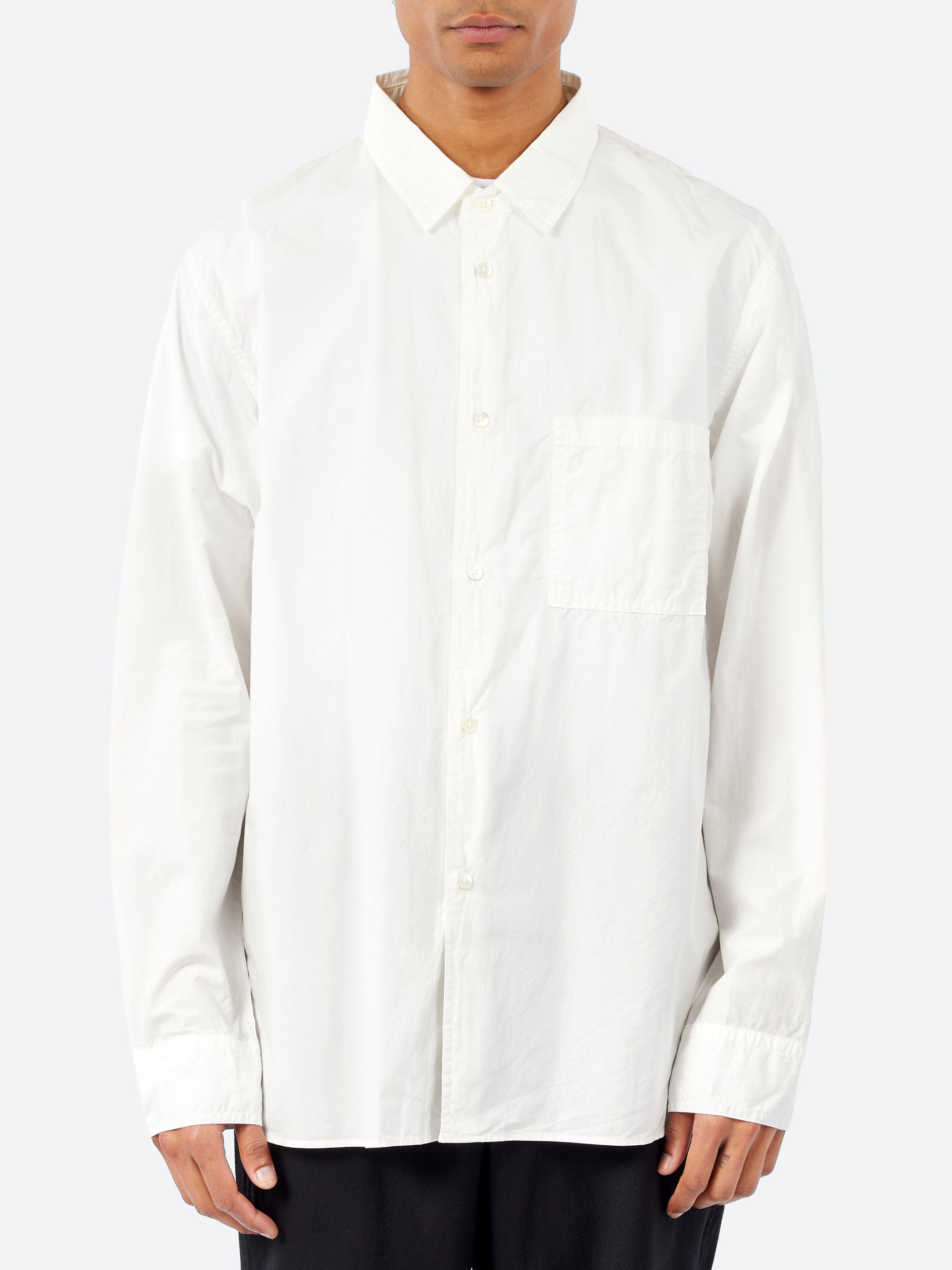Organic Cotton Broadcloth Regular Collar Shirt