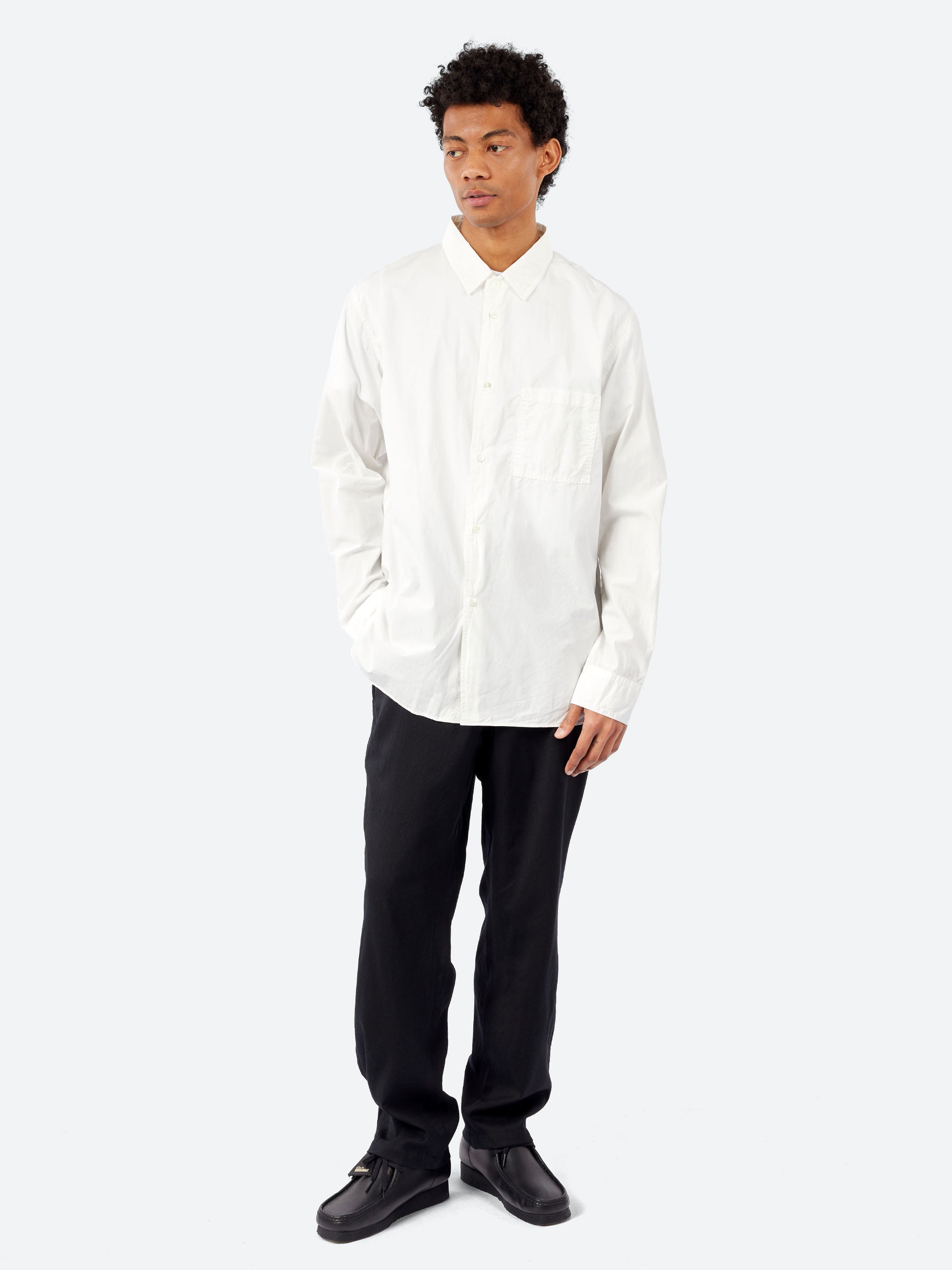 Organic Cotton Broadcloth Regular Collar Shirt